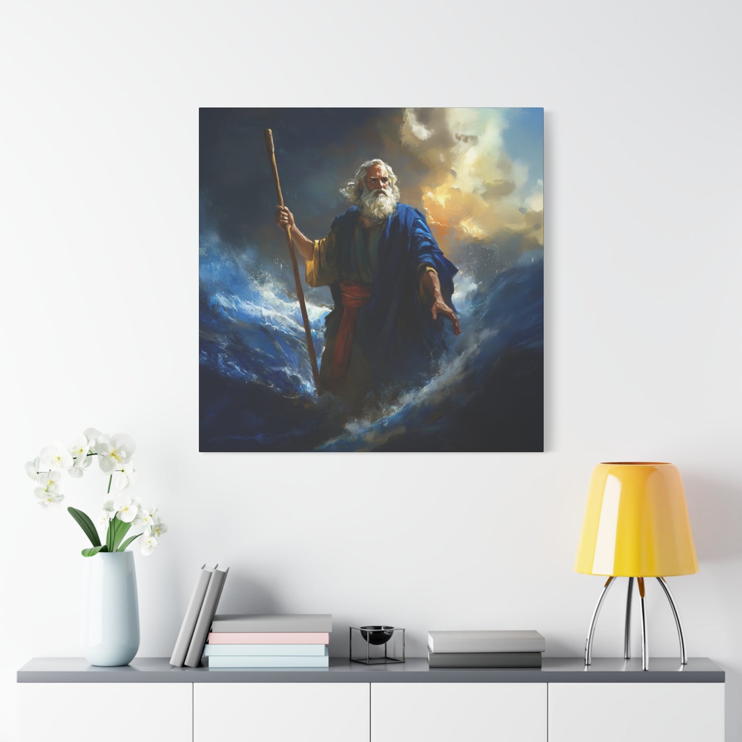 Moses Before the Trembling Sea - Gallery Wrapped Canvas - Print - Religious Art for your Home - Catholic Art