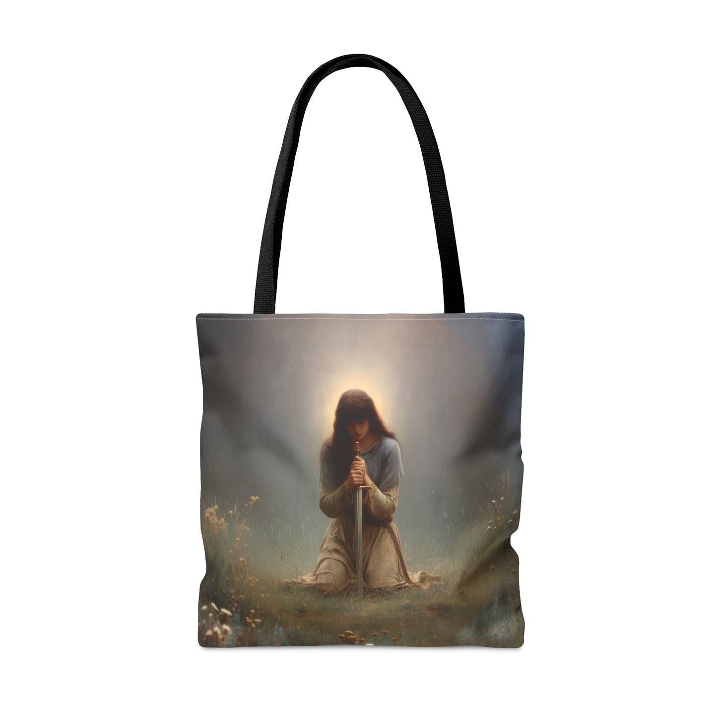 Saint Joan of Arc - Tote Bag - Large Medium Small Faith Art Bag - Bible Study Faith Purse - Double Sided