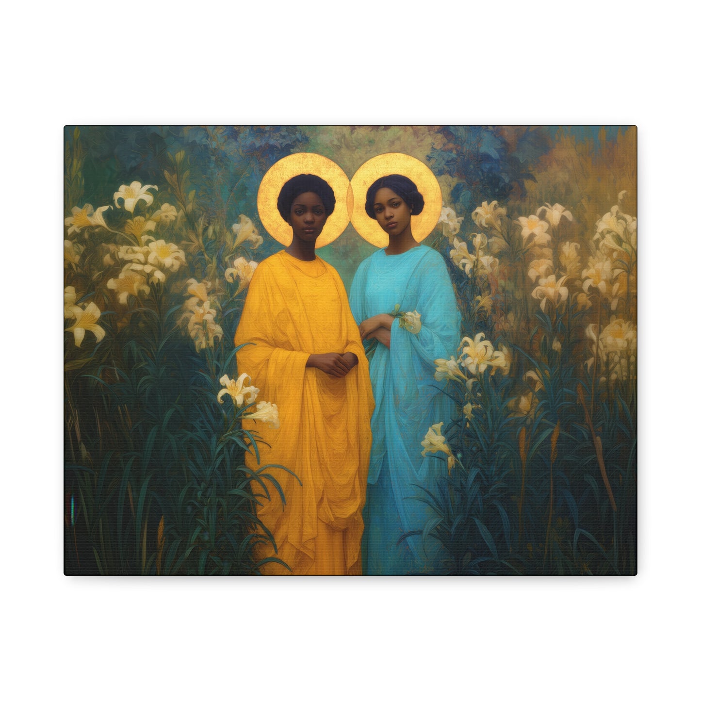 Saint Perpetua and Saint Felicity -  Museum Wrapped Canvas - Sanctified Souls Print - Religious Art for your Home - Catholic Saint Art