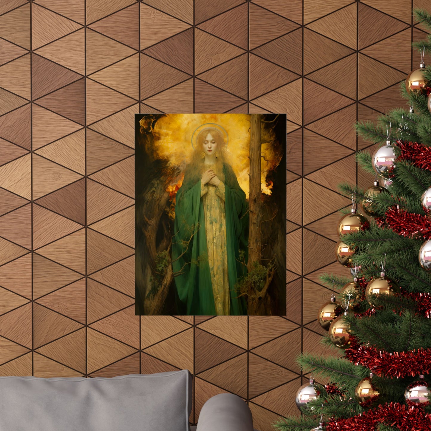 Saint Afra - Sanctified Souls Print - Multiple Sizes - Premium Matte Vertical Posters - Catholic Art - Religious Poster