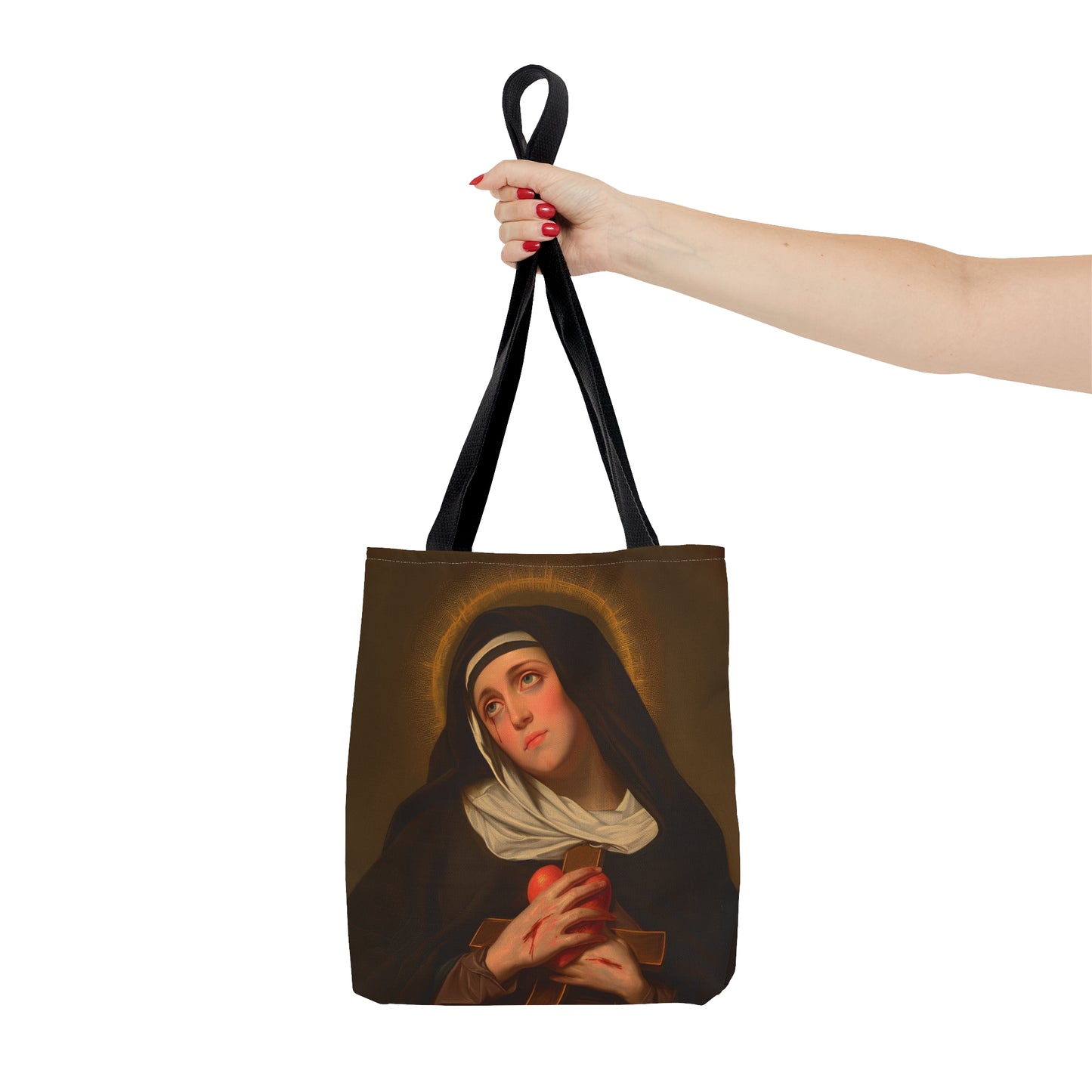 Saint Veronica Giuliani Tote Bag - Large Medium Small Faith Art Bag - Catholic Faith Purse - Religious Carry All