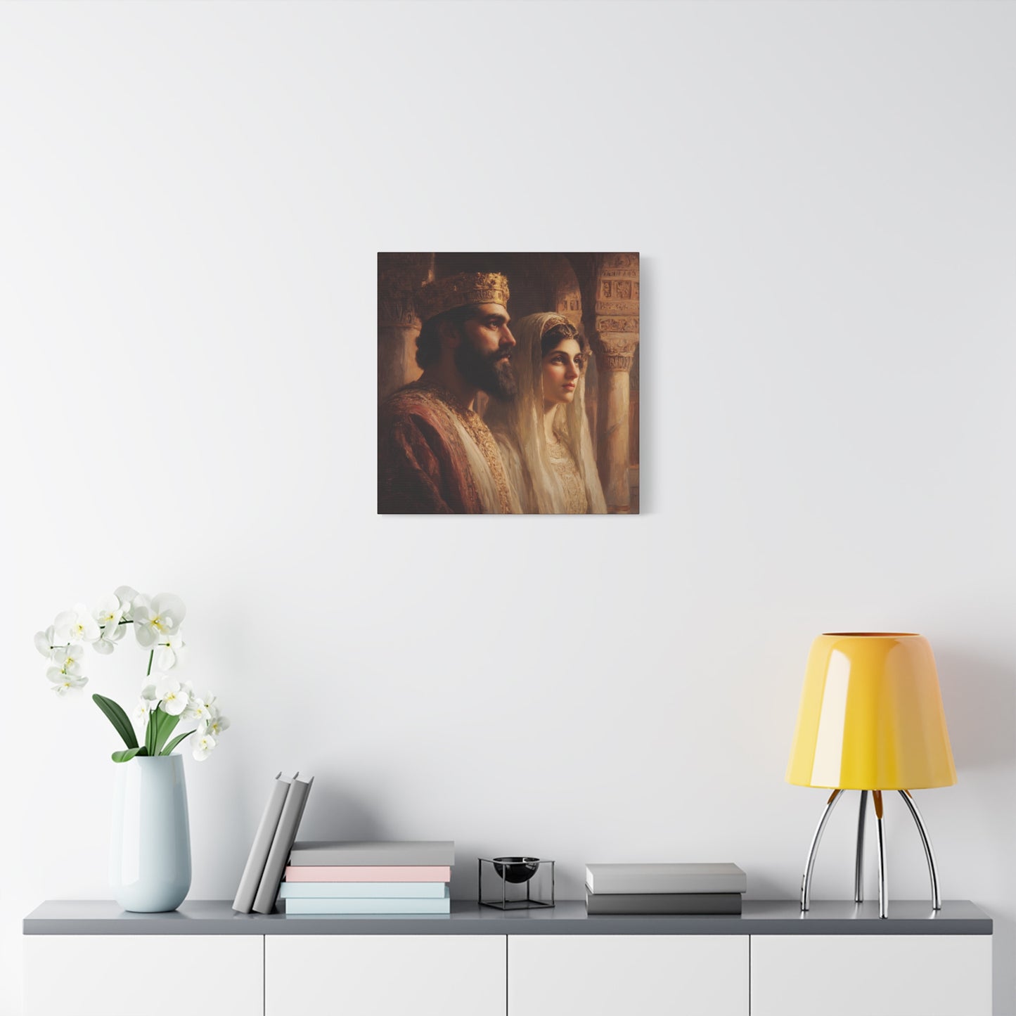 King Xerxes and Queen Esther  - Gallery Wrapped Canvas - Print - Religious Art for your Home - Catholic Art Print