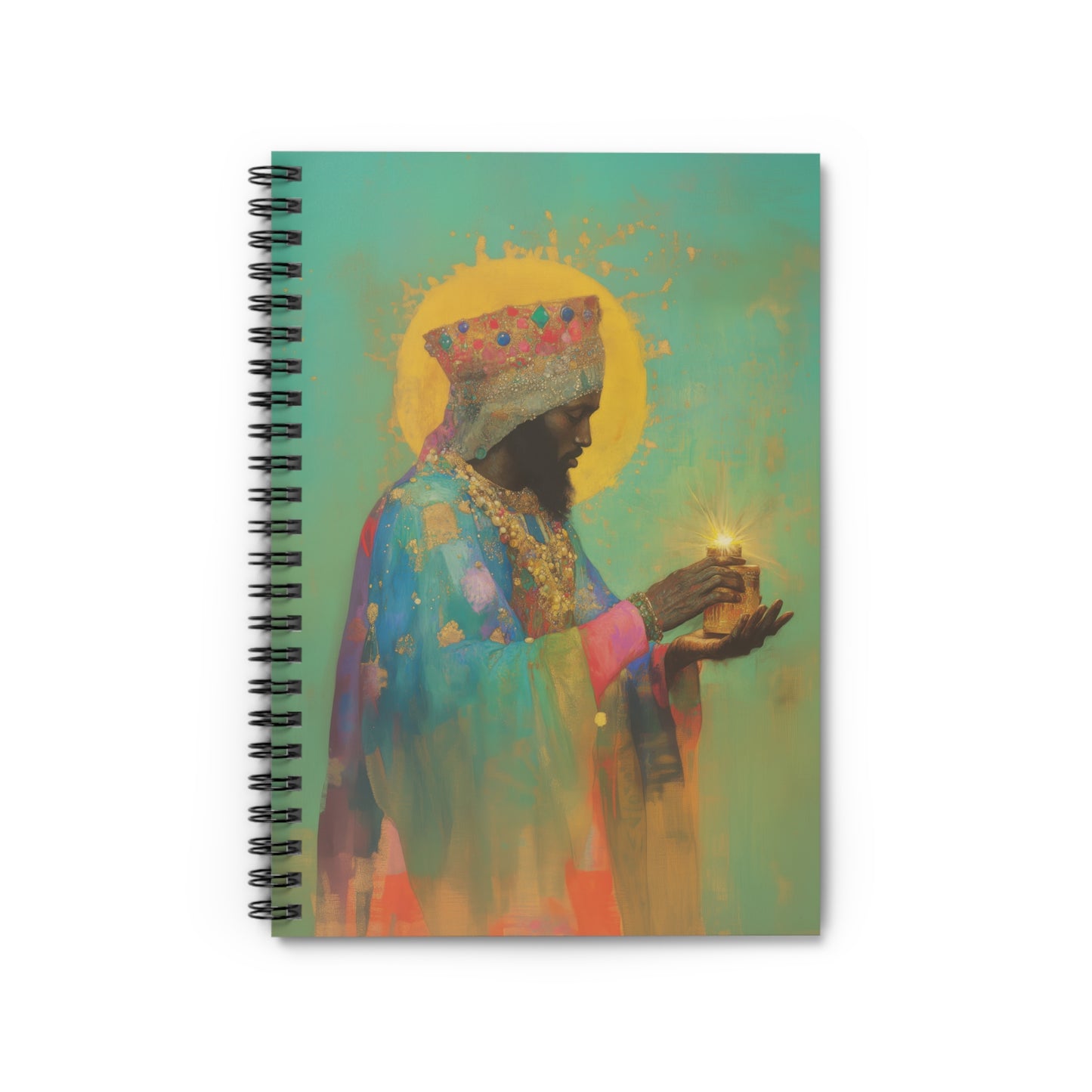 Balthazar and the Gift of Foretold Sorrow - 3 Wise Men - Journal - Sanctified Souls Art - Religious Based Notebook - Spiral Notebook