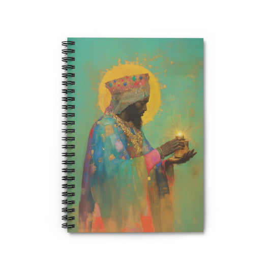 Balthazar and the Gift of Foretold Sorrow - 3 Wise Men - Journal - Sanctified Souls Art - Religious Based Notebook - Spiral Notebook