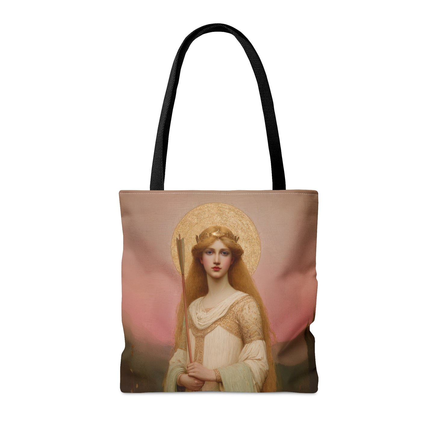 Saint Ursula - Tote Bag - Large Medium Small Faith Art Bag - Bible Study Faith Purse - Double Sided Prayer Tote