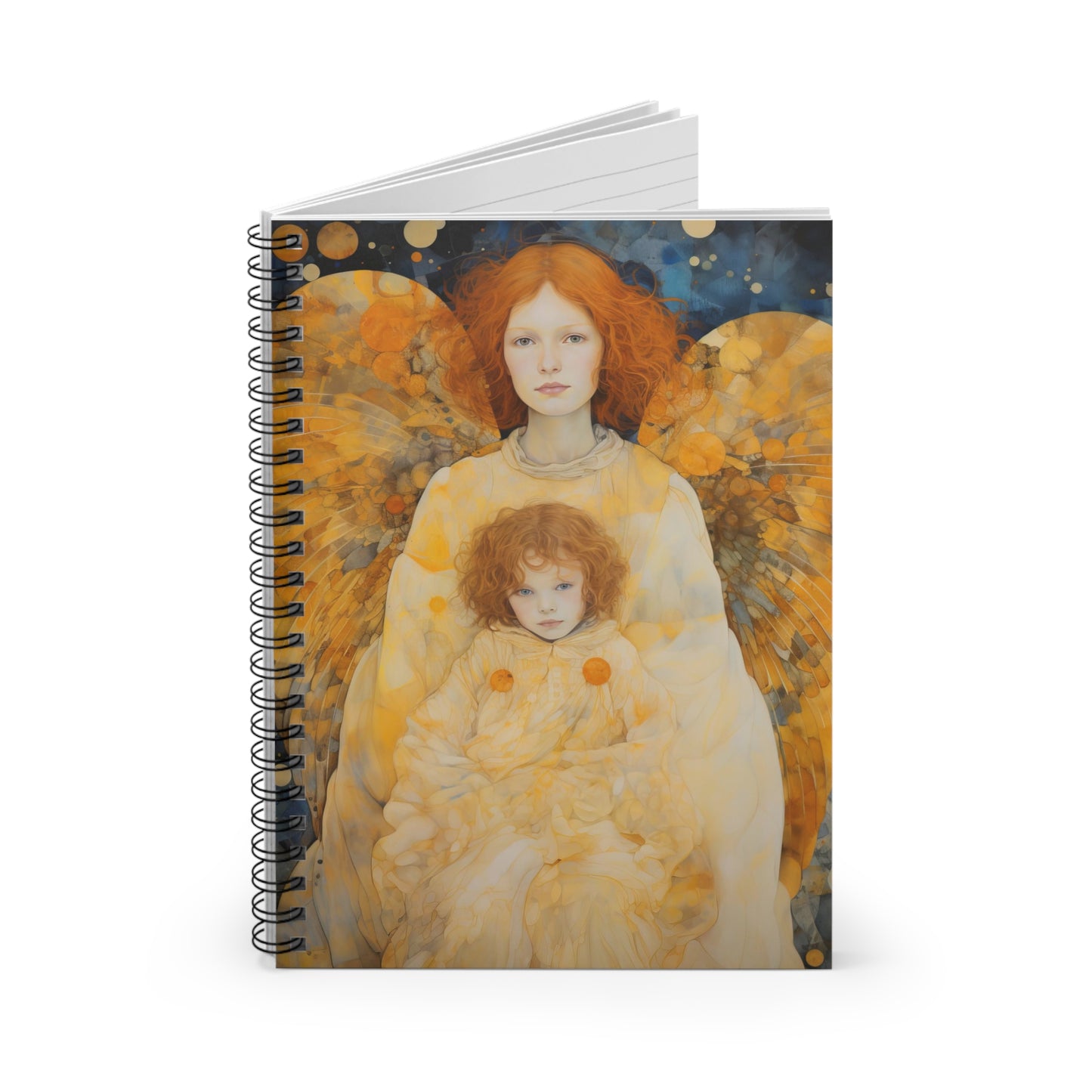A Guardian's Devotion Journal - Sanctified Souls Art - Religious Based Notebook - Spiral Notebook - Ruled Line - Guardian Angel Print Book