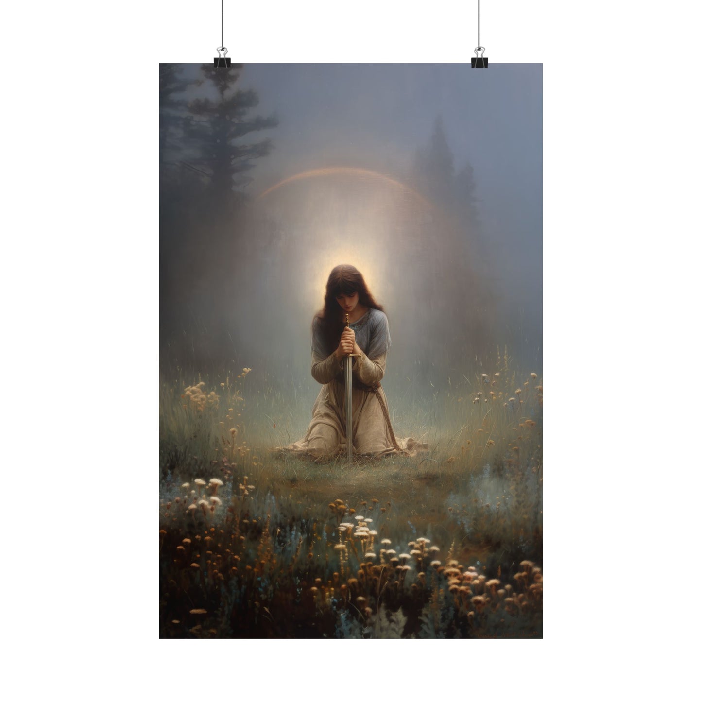 Saint Joan of Arc - Sanctified Souls Print - Multiple Sizes - Premium Posters - Catholic Art - Christian Home Decor Artwork