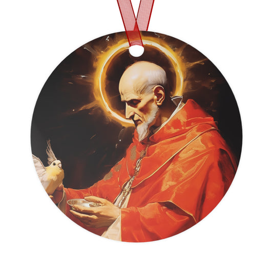 Pope Saint Gregory the Great Ornament - Religious Holiday Christmas Ornament and Keepsake - Double sided Keepsake Religious Ornament