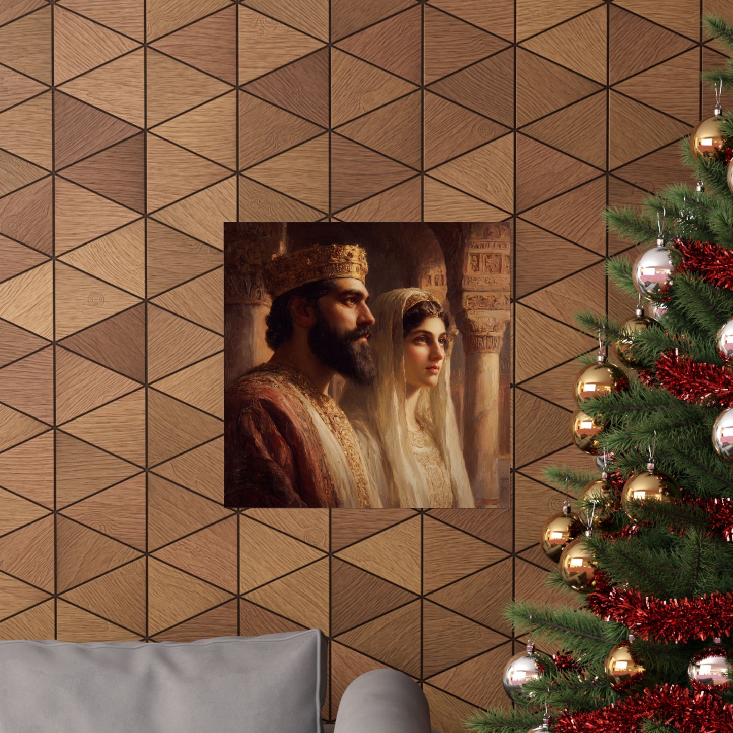 King Xerxes and Queen Esther - Sanctified Souls Print - Multiple Sizes - Premium Matte Vertical Posters
