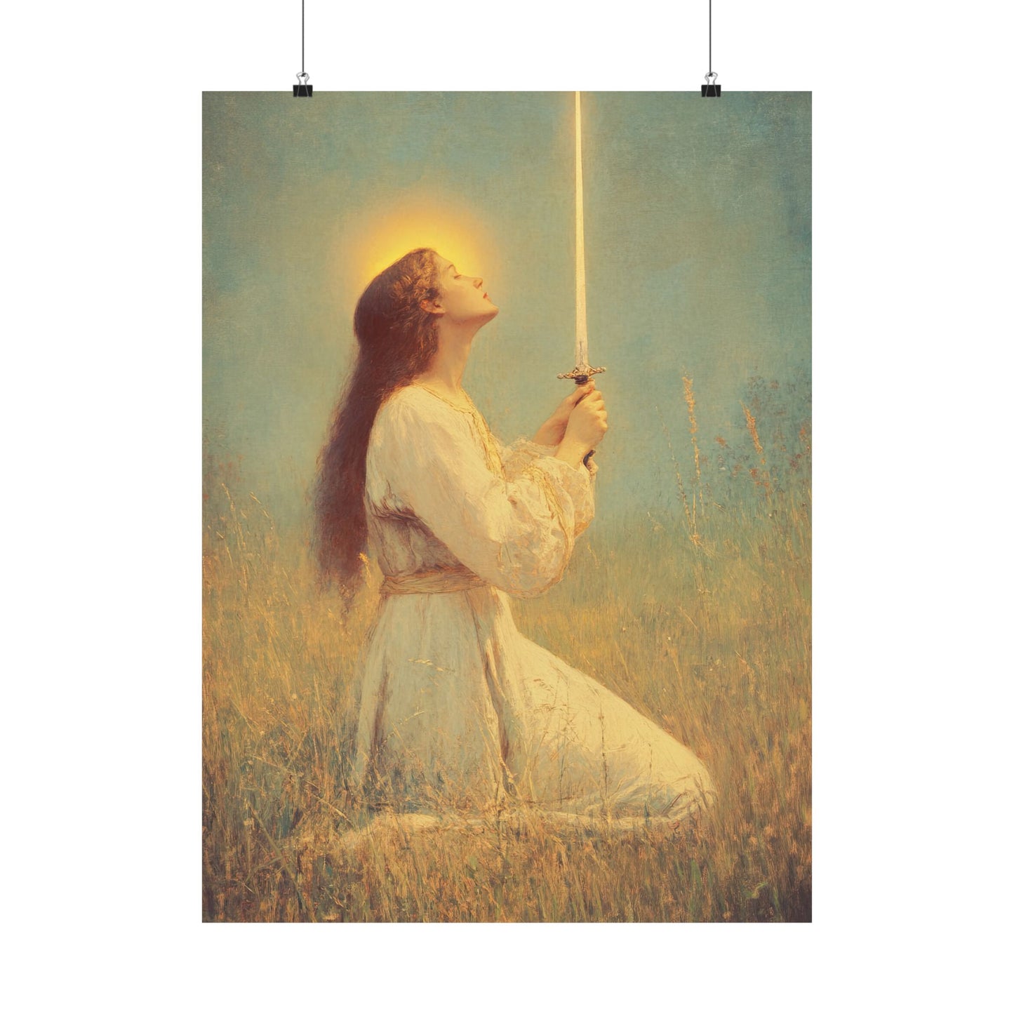 Saint Joan of Arc - Sanctified Souls Print - Multiple Sizes - Premium Posters - Catholic Art - Christian Home Decor Artwork