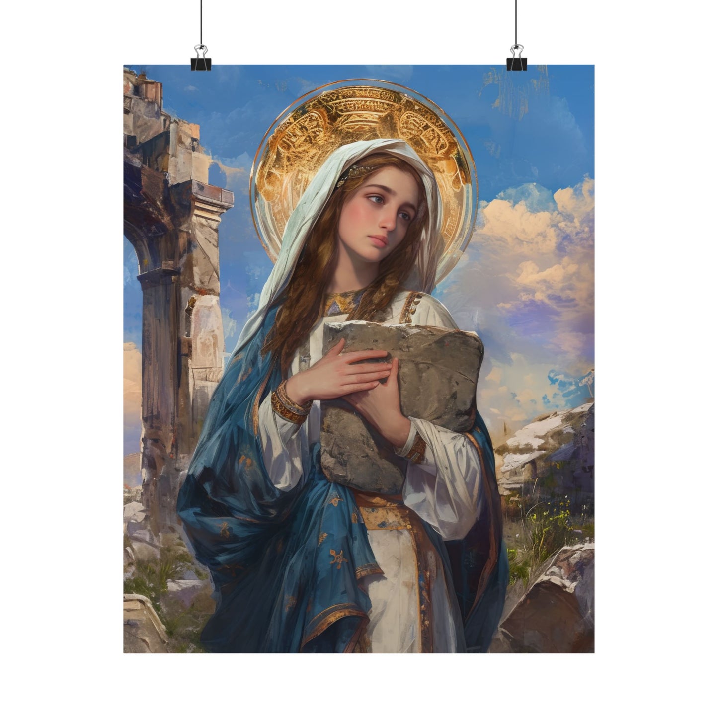 Saint Euphrasia of Constantinople Print - Sanctified Souls Print - Multiple Sizes - Premium Matte Vertical Posters