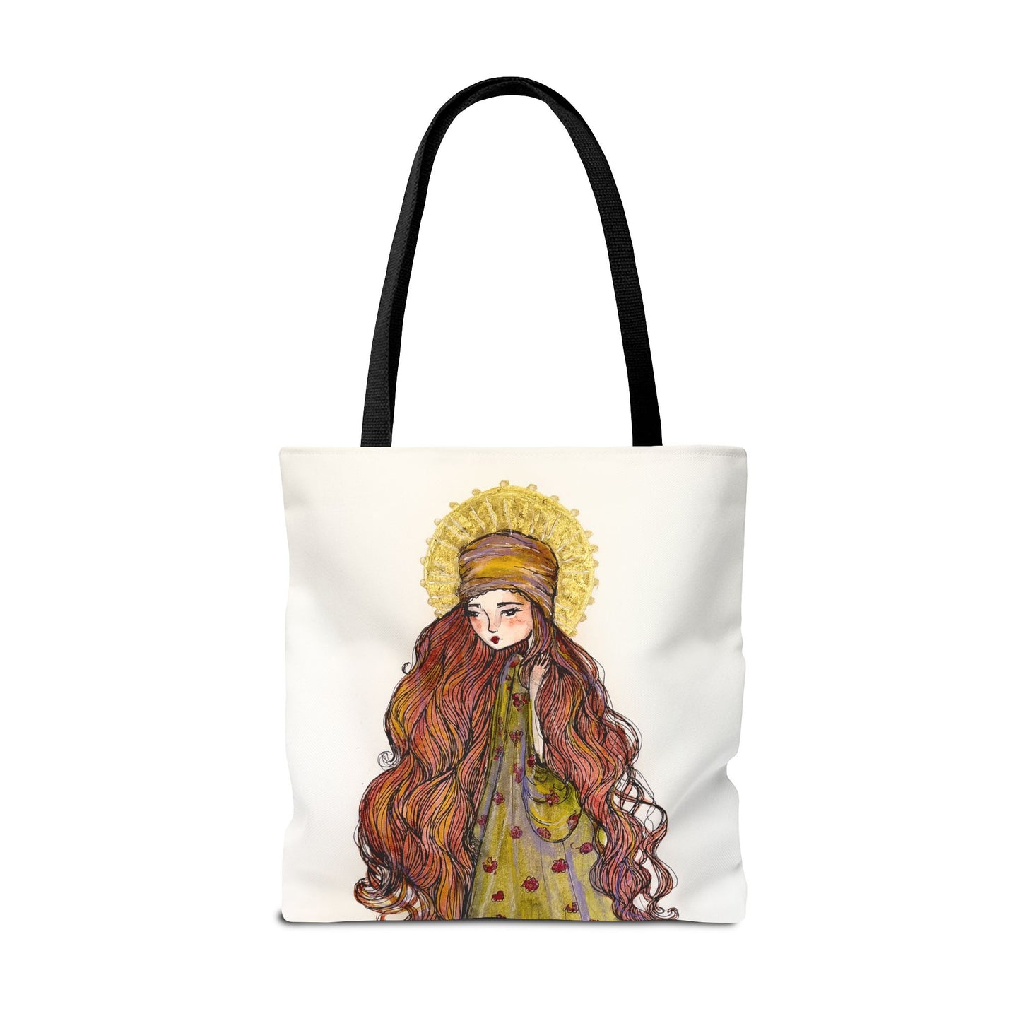 Saint Mary Magdalene Catholic Tote Bag | Christian Devotional Bag | Hand-Drawn Sacred Art Tote | Double Sided Religious Tote