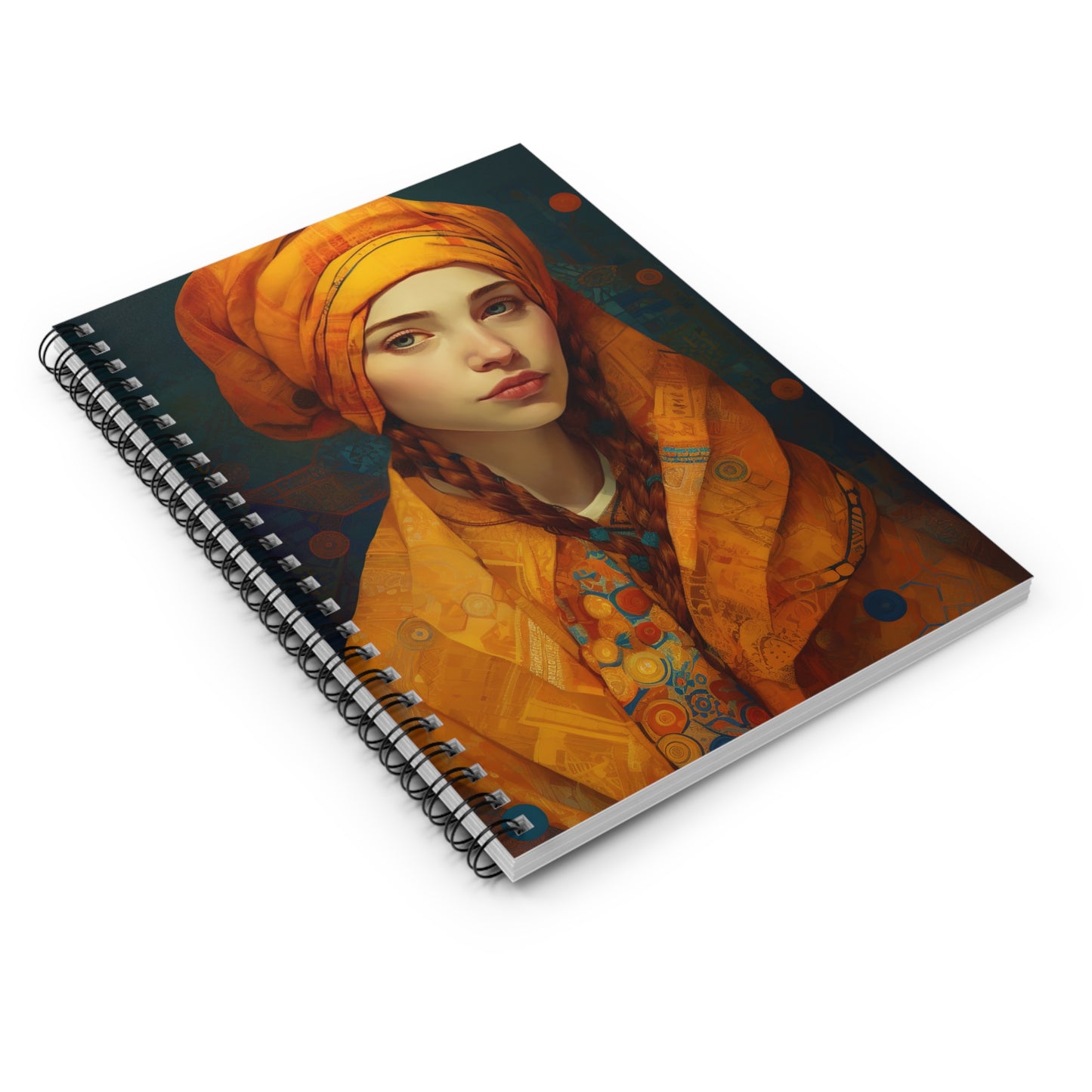 Saint Genevieve Journal - Sanctified Souls Art - Religious Based Notebook - Spiral Notebook - Ruled Line