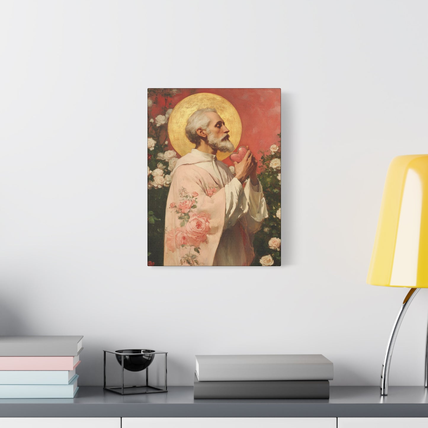 Saint Valentine - Multiple Sizes - Catholic Home art - Museum Wrapped Canvas - Sanctified Souls Print - Catholic Saint Art