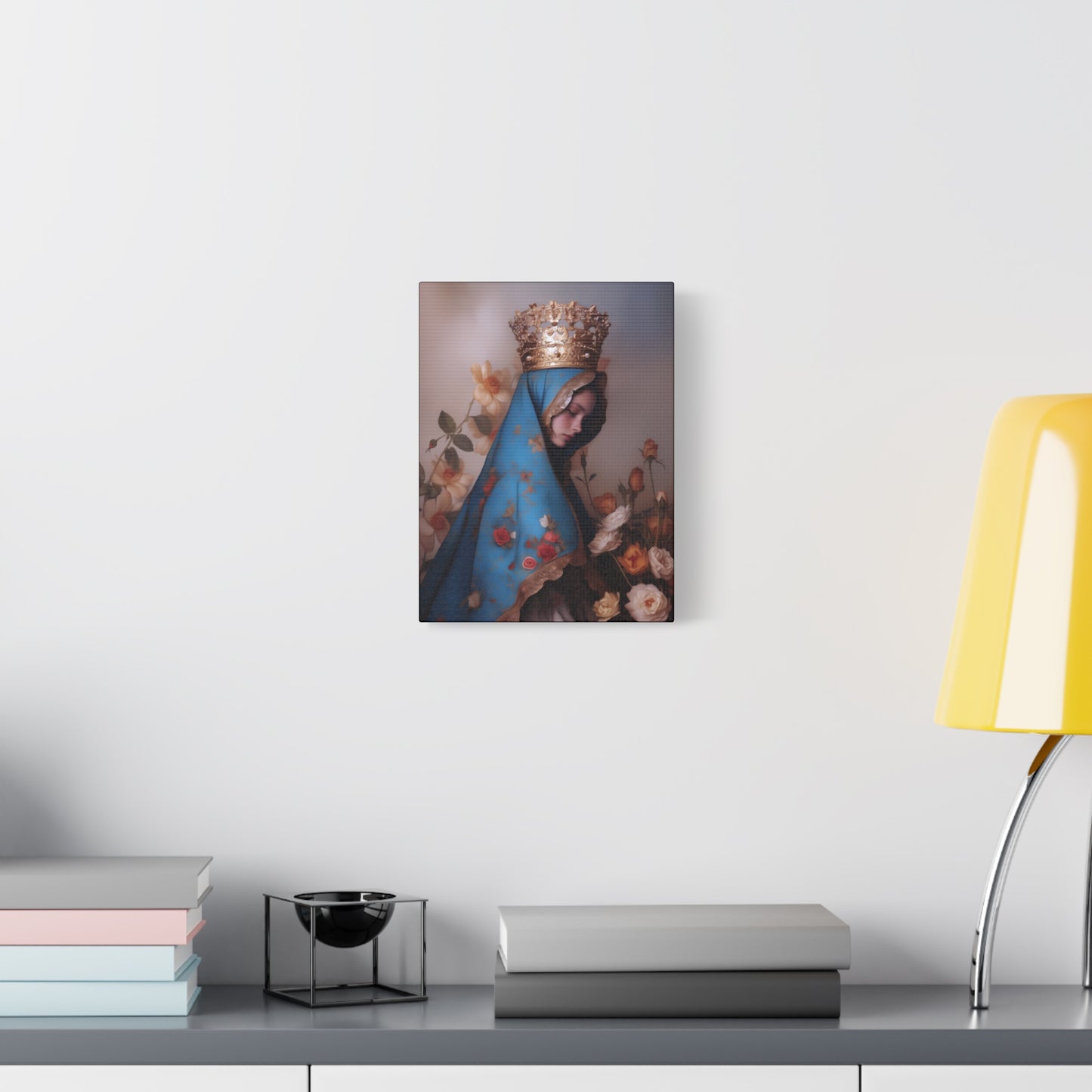 Our Lady of the Roses - Gallery Wrapped Canvas - Print - Religious Art for your Home - Catholic Art