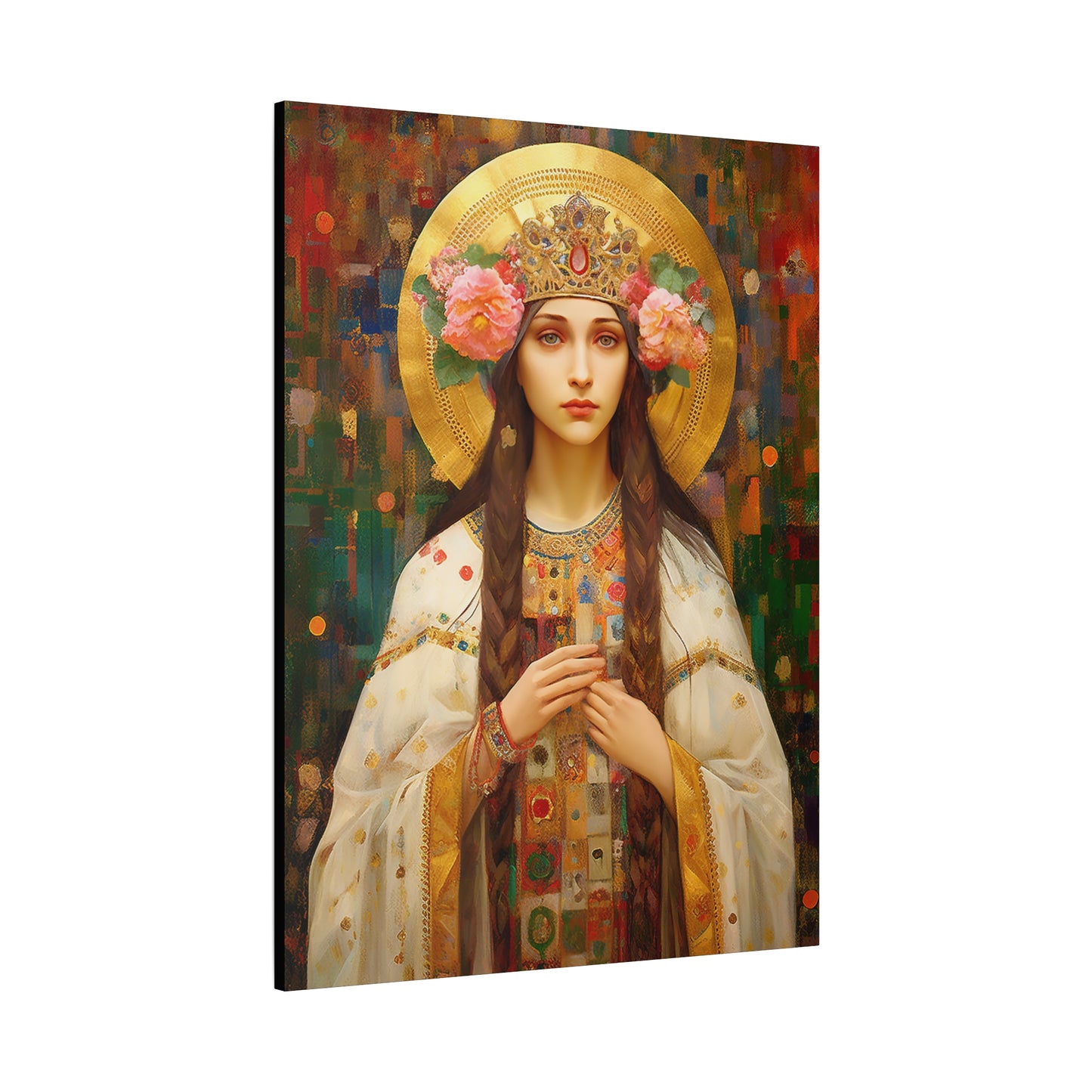 Saint Elizabeth of Hungary  - Museum Wrapped Canvas - Sanctified Souls Print - Religious Art for your Home