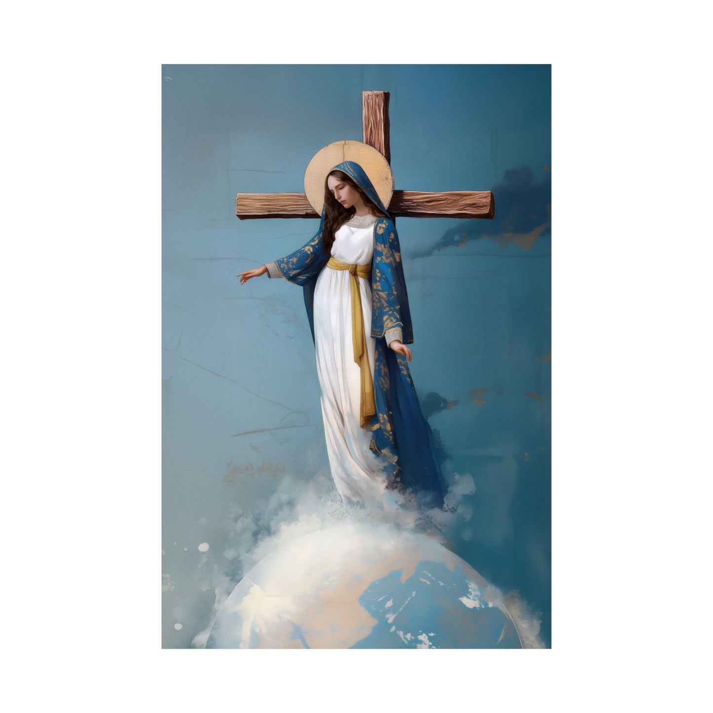 The Lady Of All Nations - Marian Devotion - Mother Mary - Sanctified Souls Print - Multiple Sizes - Premium Matte Vertical Posters