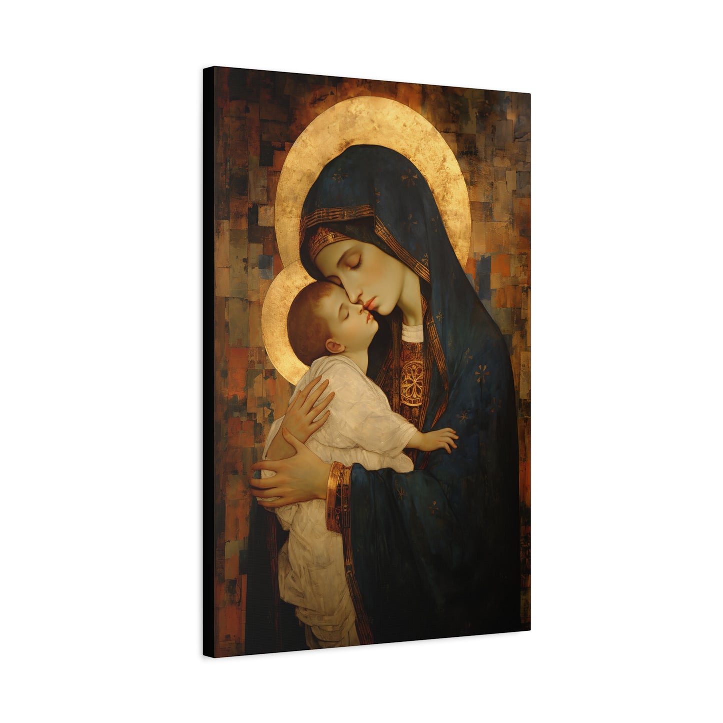 Mother of Mercy - Museum Wrapped Canvas - Sanctified Souls Print - Religious Art for your Home - The Virgin Mary and The Christ Child