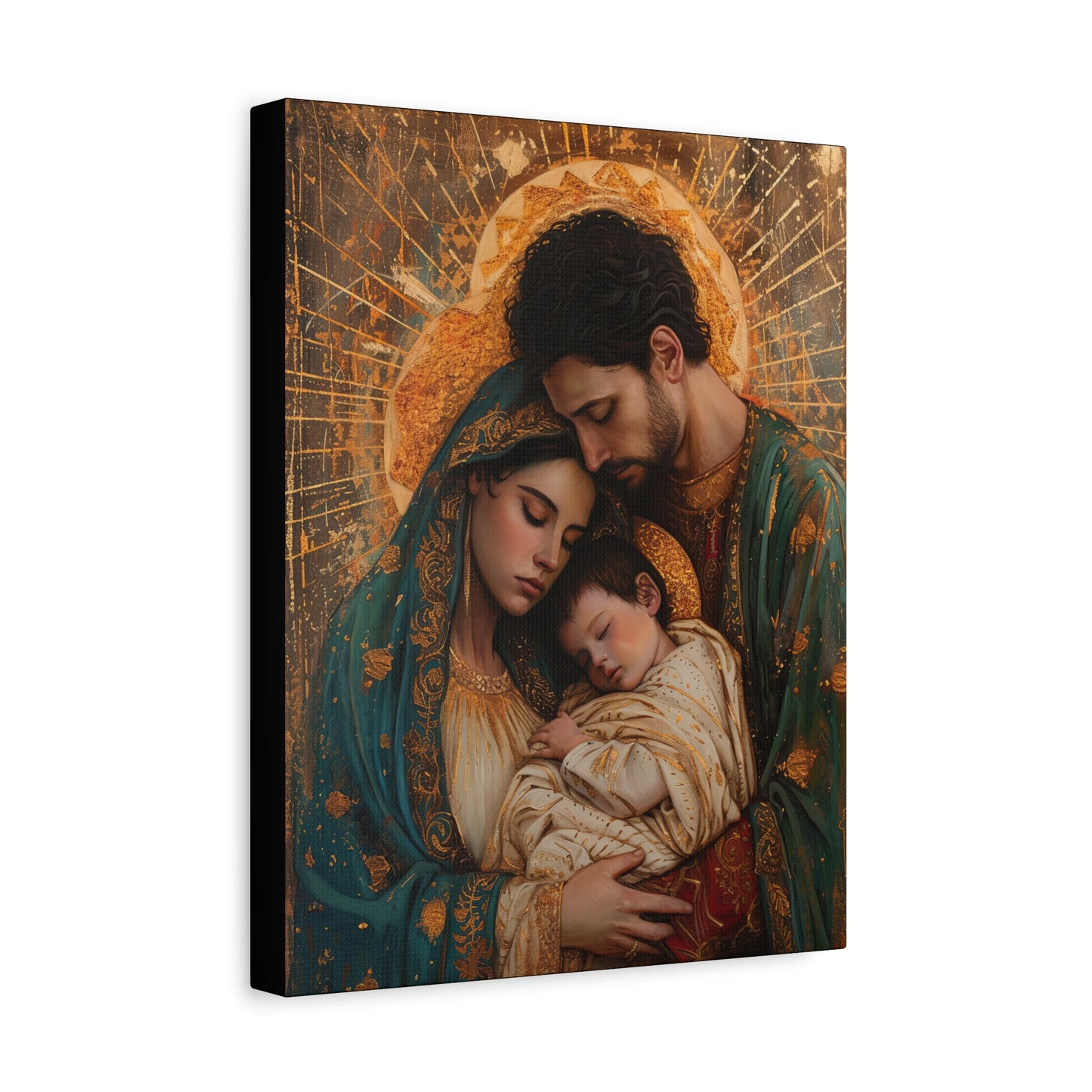 Divine Harmony - The Holy Family - Museum Wrapped Canvas - Sanctified Souls Print - Religious Art - Jesus, Mary and Joseph Art