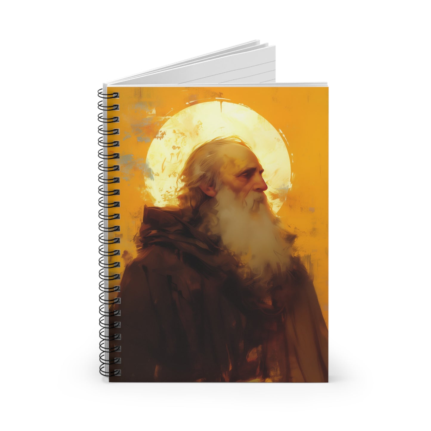 Saint Samson of Dol  - Sanctified Souls Art - Religious - Spiral Notebook - Ruled Line - Religious art - Saint Artwork Journal