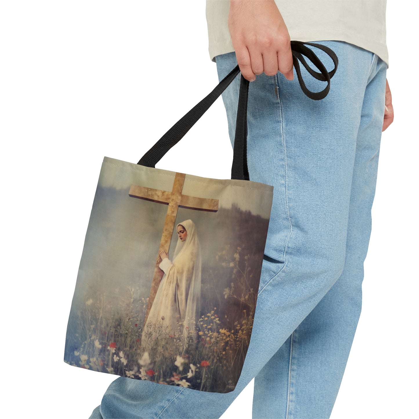 The Feast of the Exaltation of the Holy Cross - Tote Bag - Large Medium Small Faith Art Bag - Bible Study Faith Purse - Double Sided