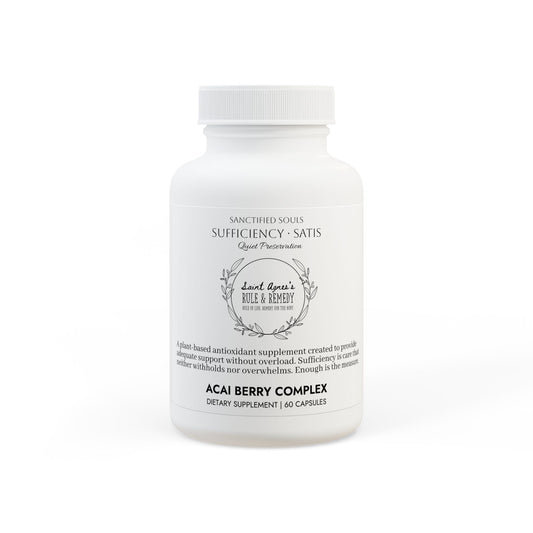 Saint Agnes's Rule & Remedy - Sufficiency · Satis - Quiet Preservation - Acai Berry Complex Supplement (60 Capsules)