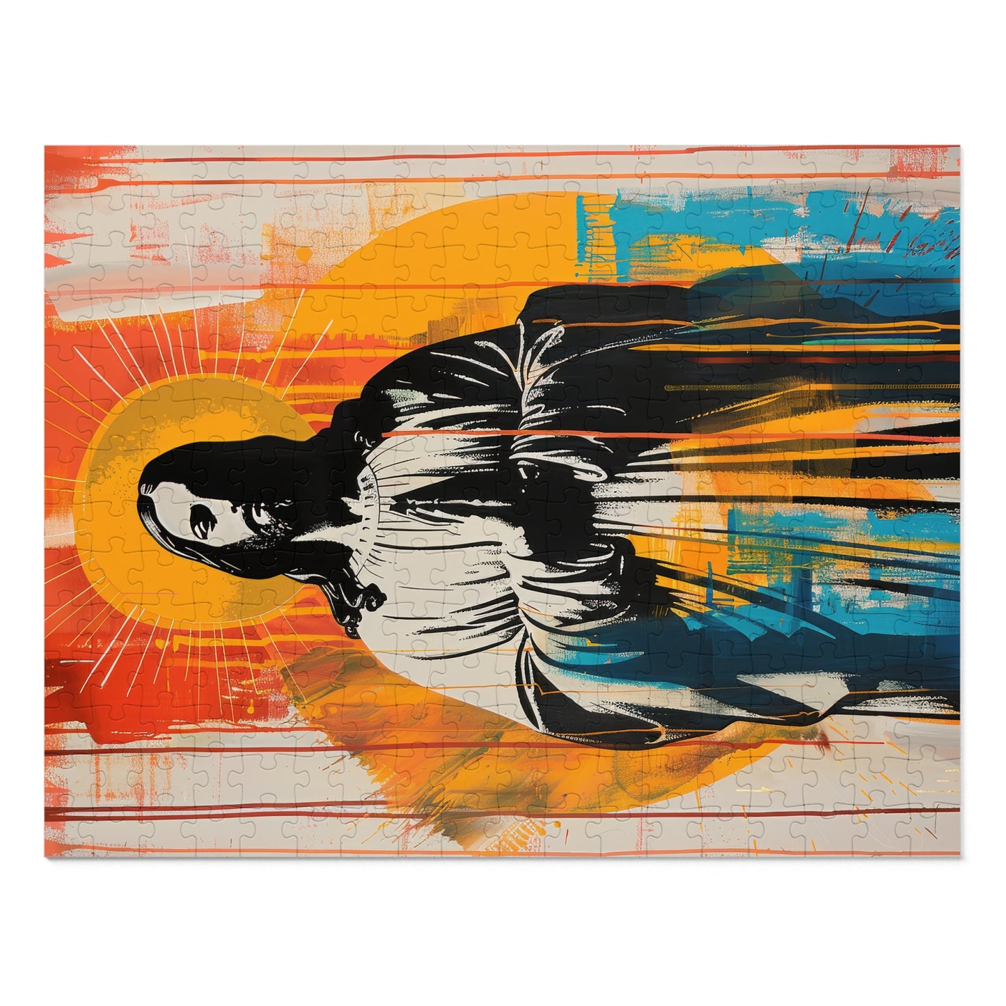 Jesus, King of Peace and Light - Puzzle and Keepsake Tin - Religious (30, 110, 252, 500,1000) - Religious Puzzle - Christ Mixed Media Art