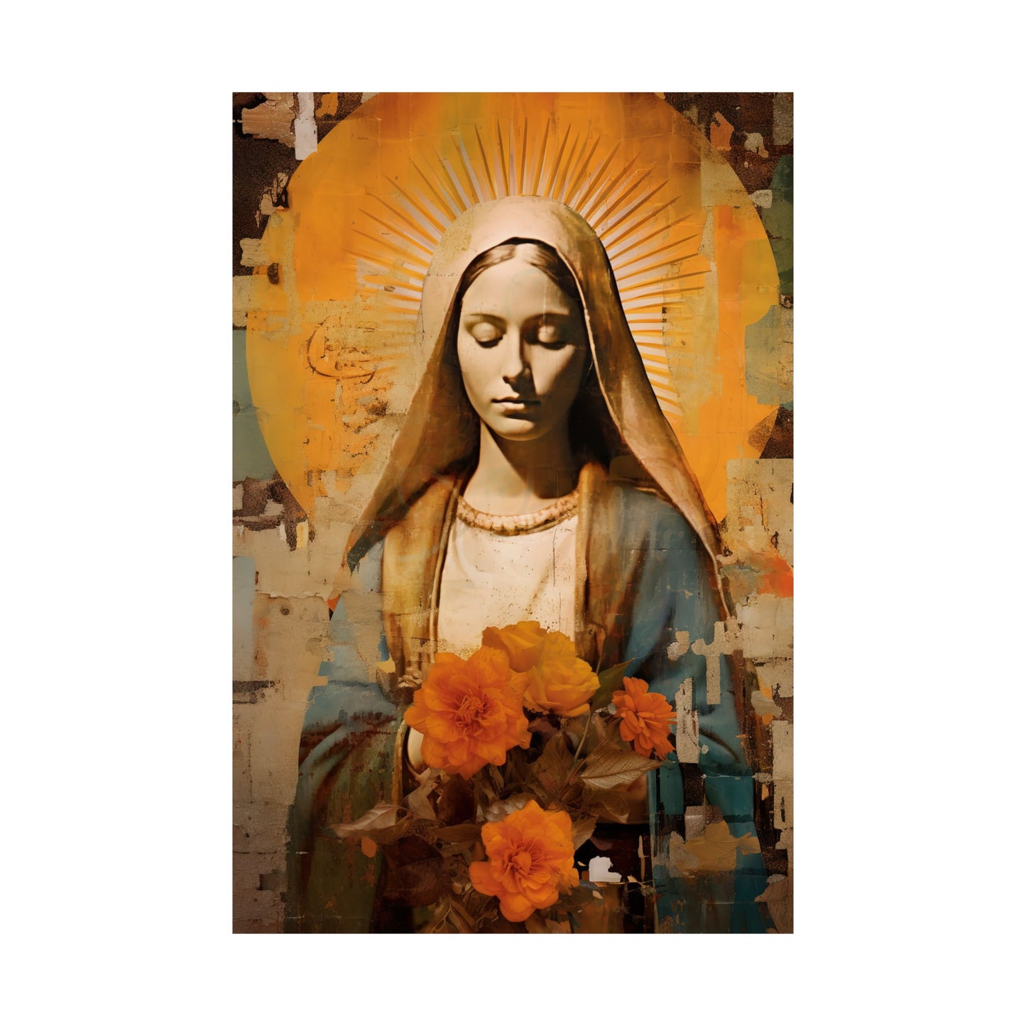Blessed and Beloved : Mary in Art - Sanctified Souls Print - Multiple Sizes - Premium Matte Vertical Posters - Virgin Mary