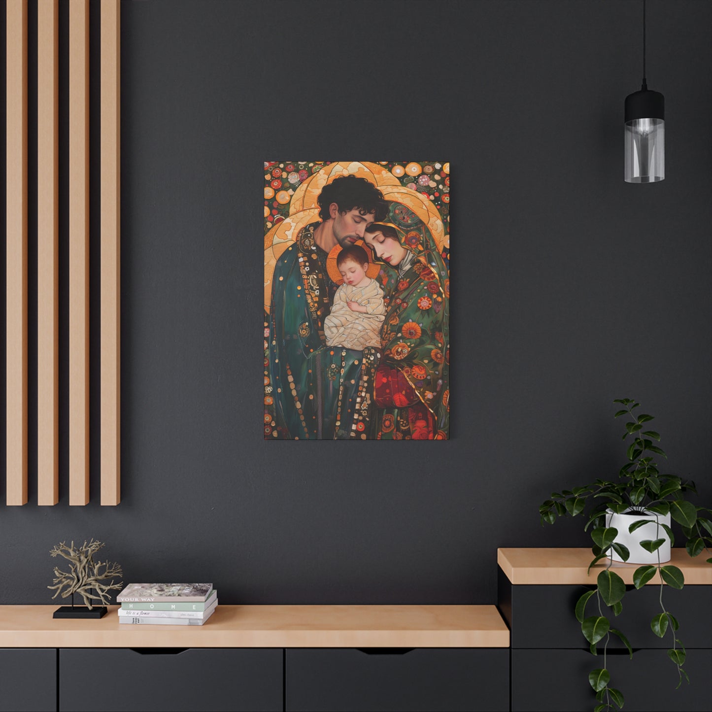 Guiding Light - The Holy Family - Museum Wrapped Canvas - Sanctified Souls Print - Religious Art - Jesus, Mary and Joseph Art