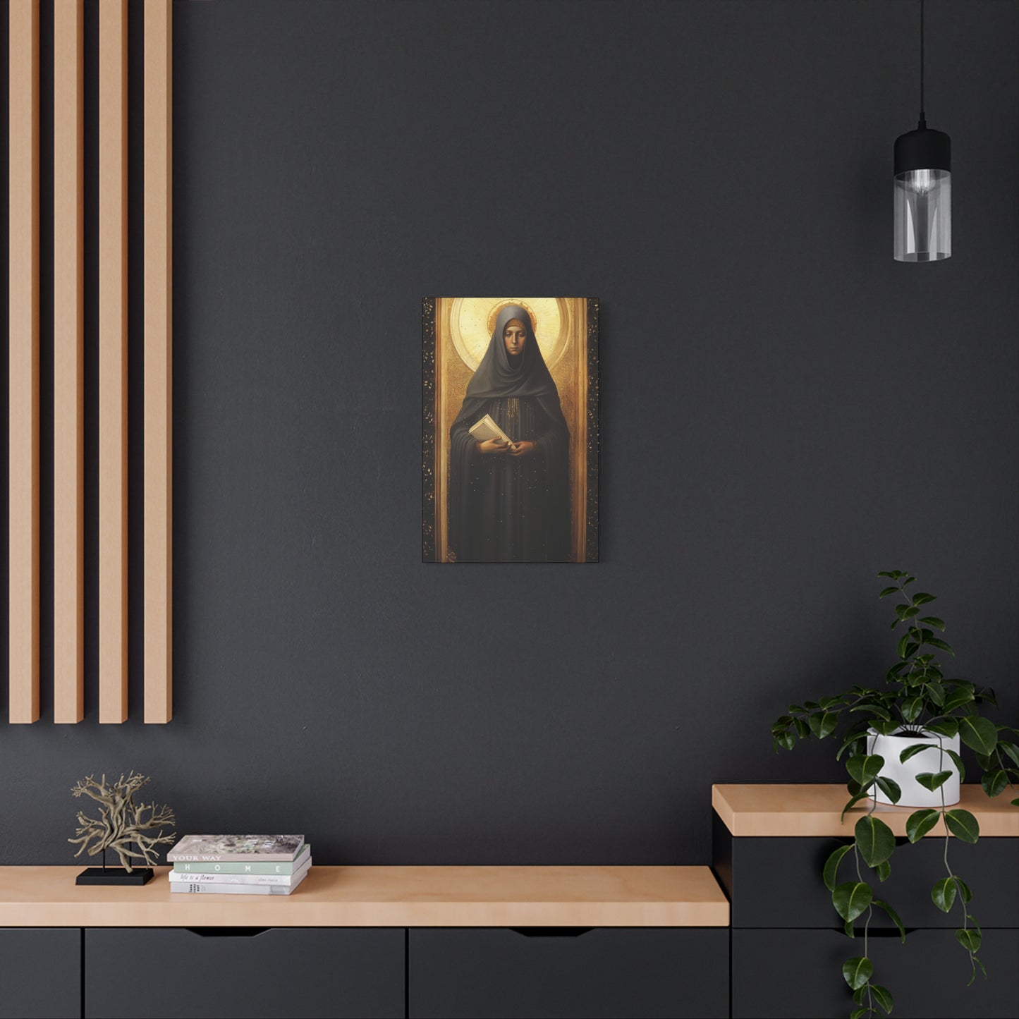 Saint Monica of Hippo - Museum Wrapped Canvas - Sanctified Souls Print - Religious Art for your Home
