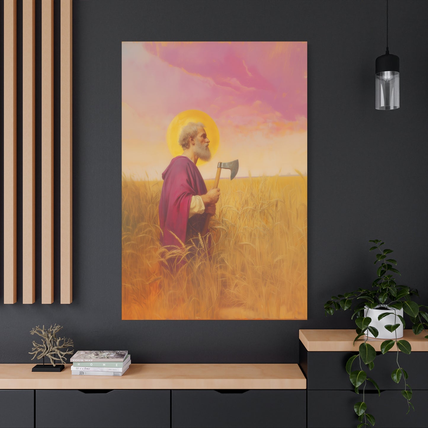 Saint Matthias -  Museum Wrapped Canvas - Sanctified Souls Print - Religious Art for your Home - Catholic Patron Saint Art