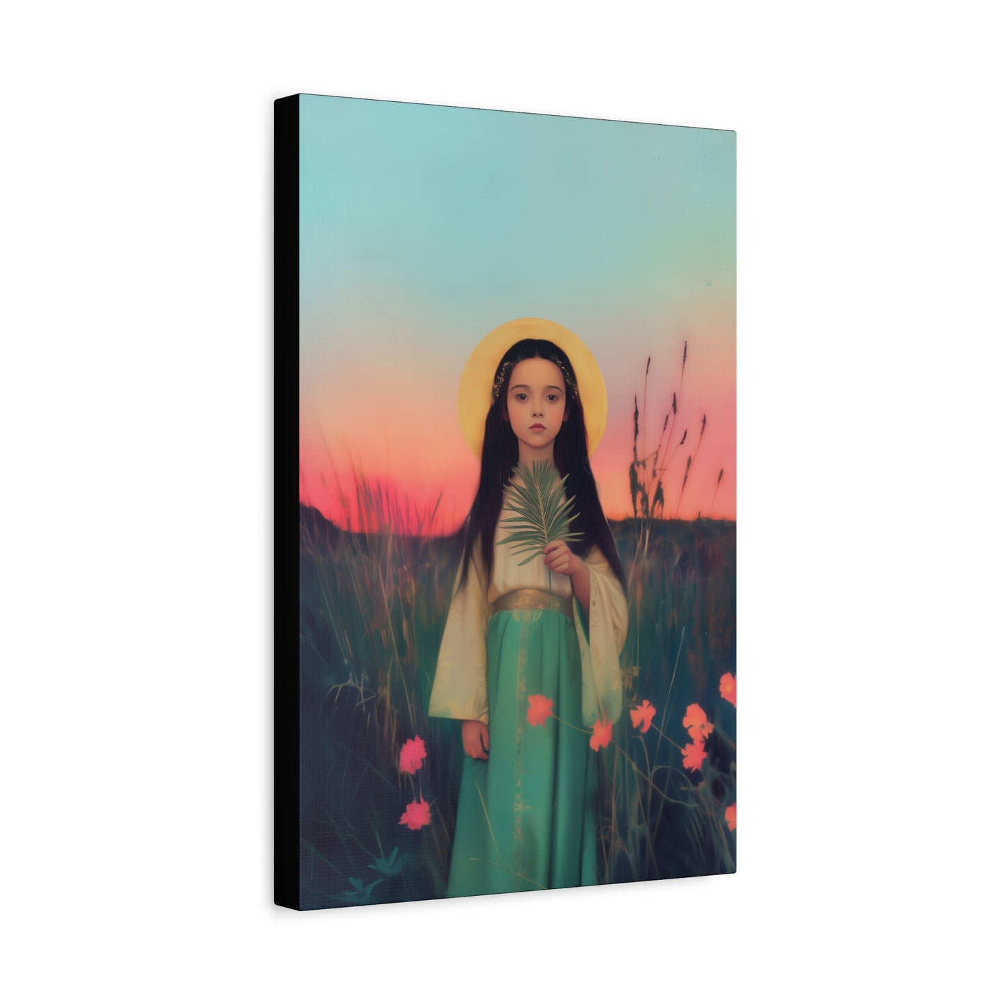 Saint Charity - Multiple Sizes - Catholic Home art - Museum Wrapped Canvas - Sanctified Souls Print - Martyr Saint
