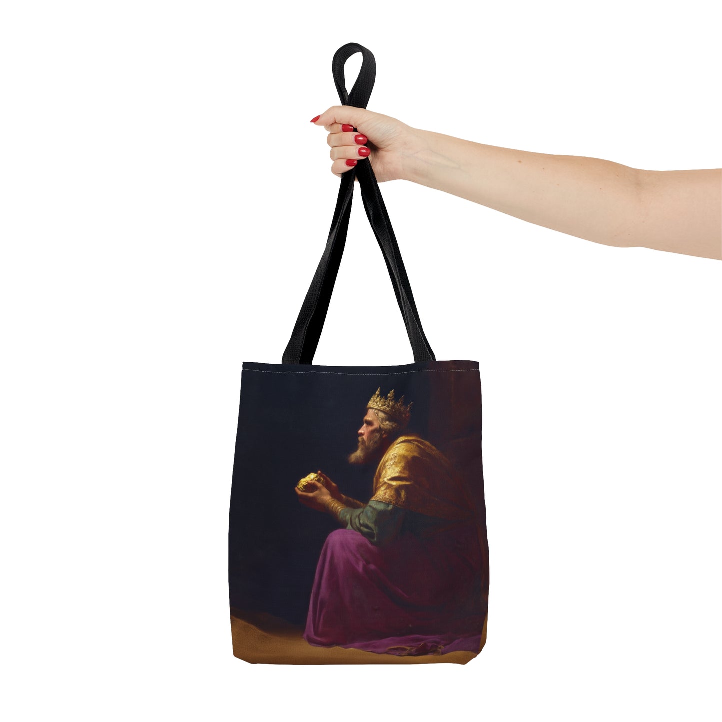 Melchior and the Gift Fit for a King - 3 Wise Men - Tote Bag - Large Medium Small Faith Art Bag - Re usable Tote Purse - Double Sided