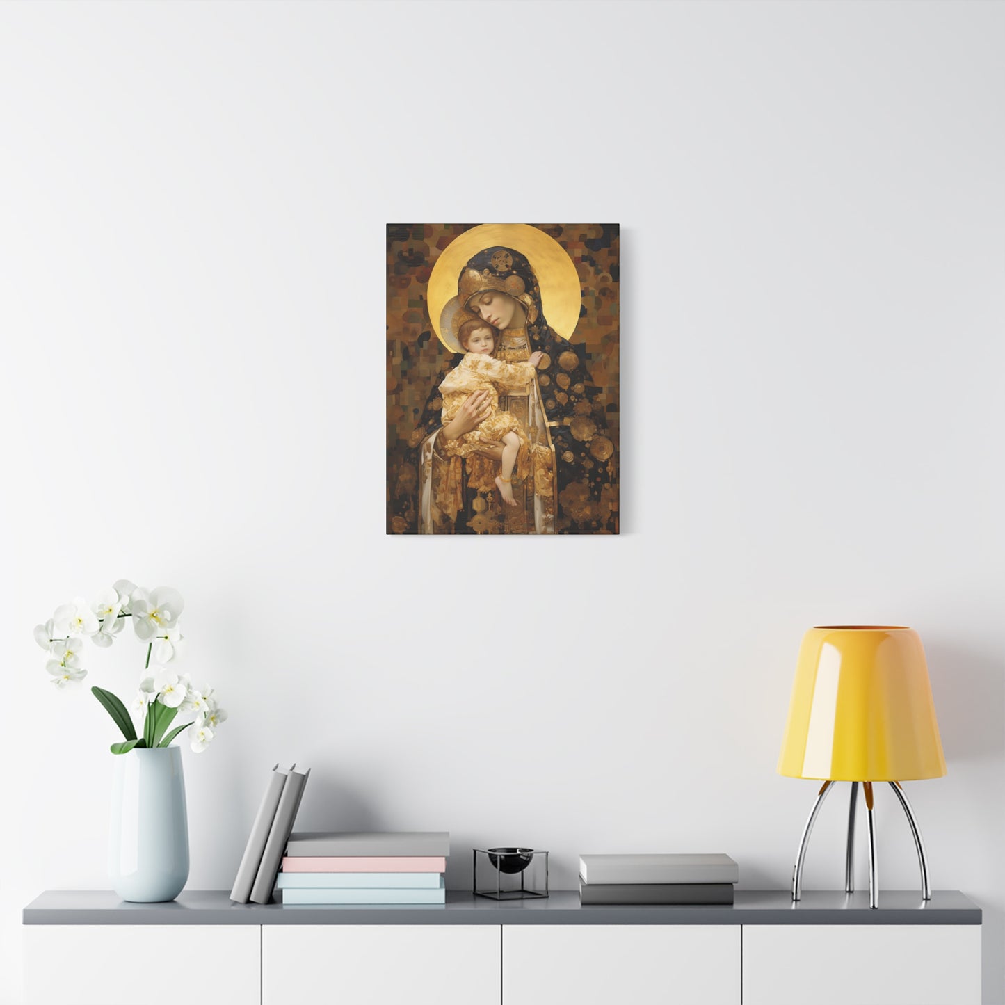 The Light of Love - Museum Wrapped Canvas - Sanctified Souls Print - Religious Art for your Home - The Virgin Mary and The Christ Child