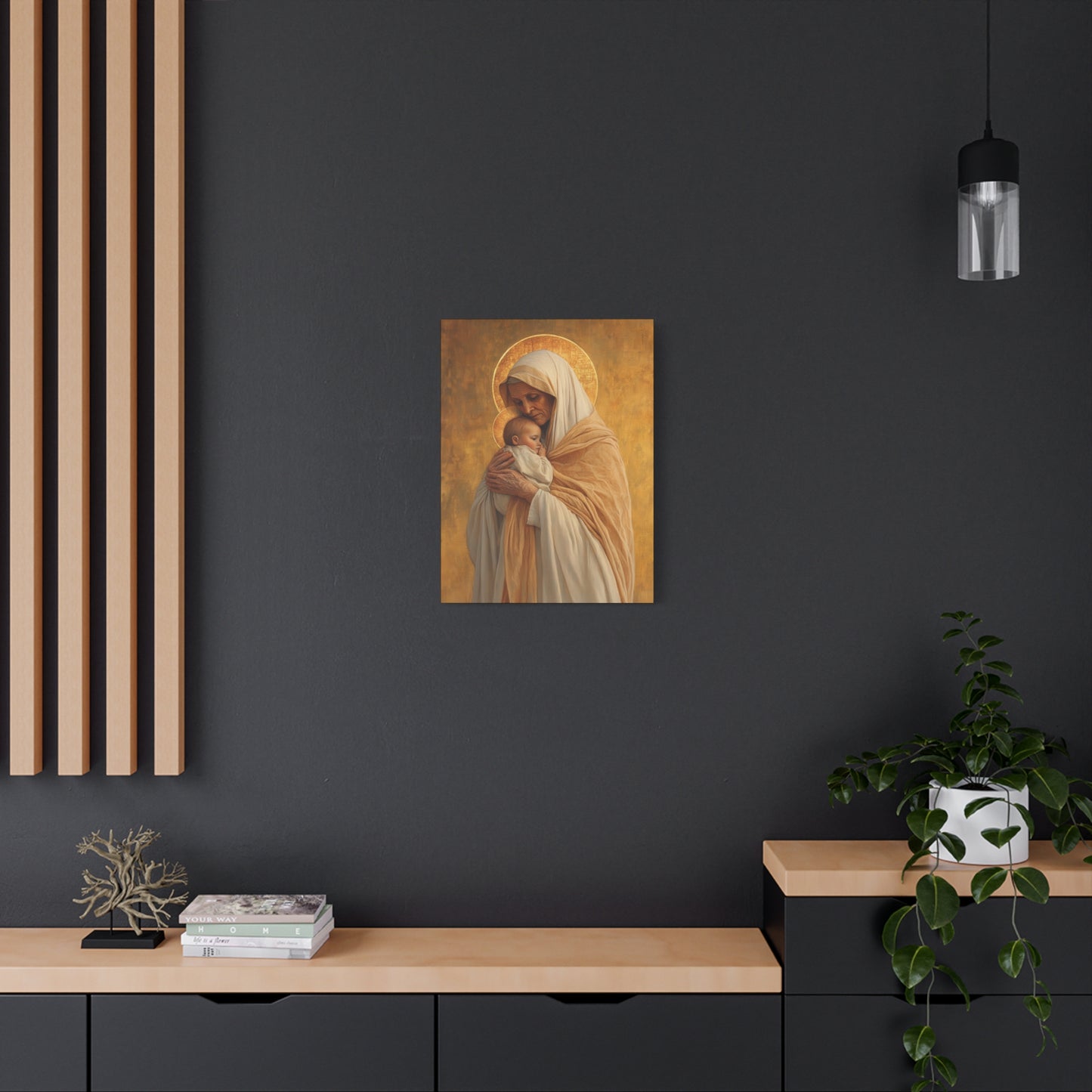 Saint Anna the Prophetess - Museum Wrapped Canvas - Print - Religious Art for your Home - Christian print - Prayer Room Art - Catholic