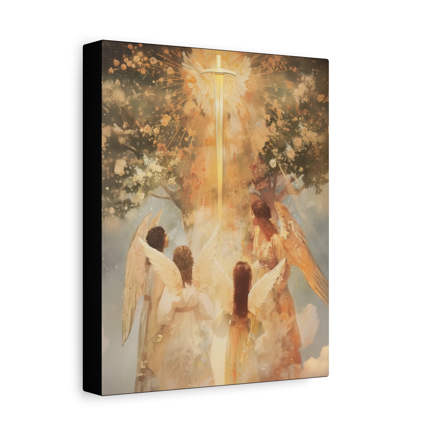 The Watchers of the First Dawn - Guardians of Eden - Gallery Wrapped Canvas - Print - Religious Art for your Home - Catholic Art