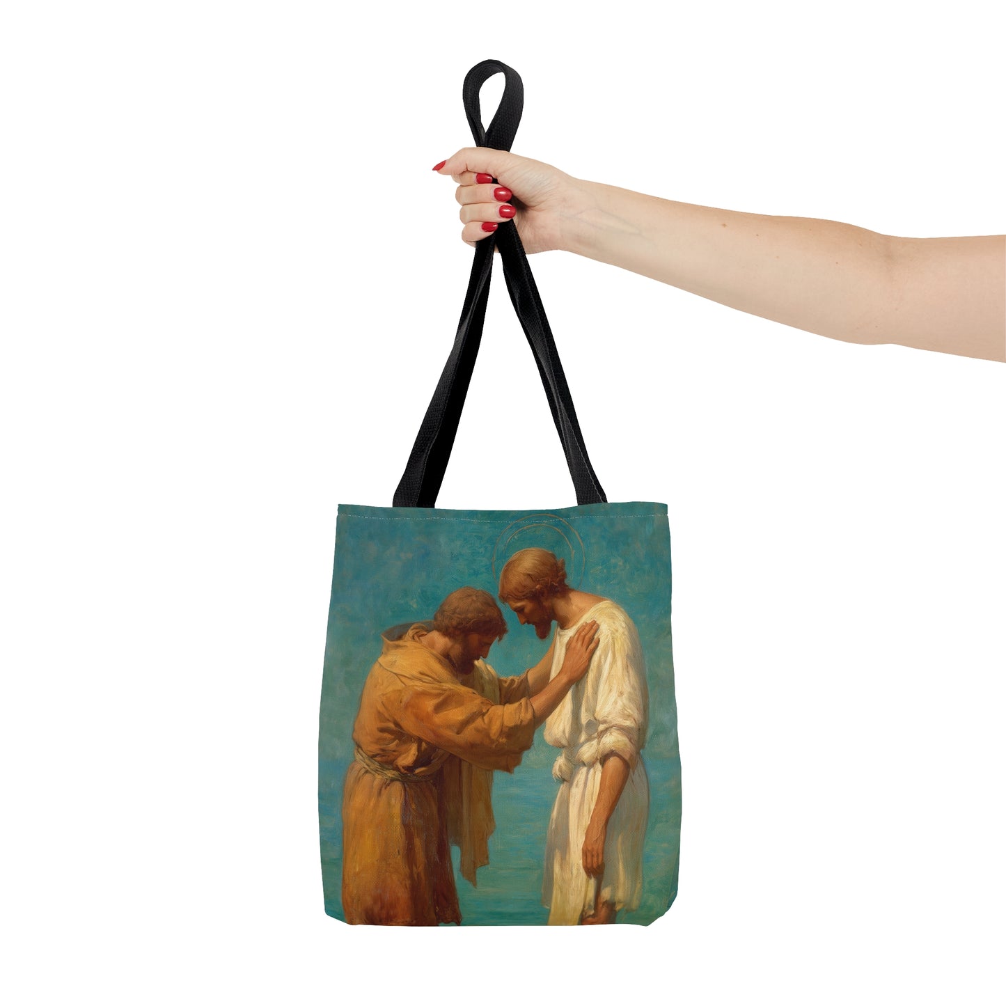 Saint John the Baptist, Servant of the Dawn - Tote Bag - Large Medium Small Faith Art Bag - Catholic Faith Purse - Double Sided