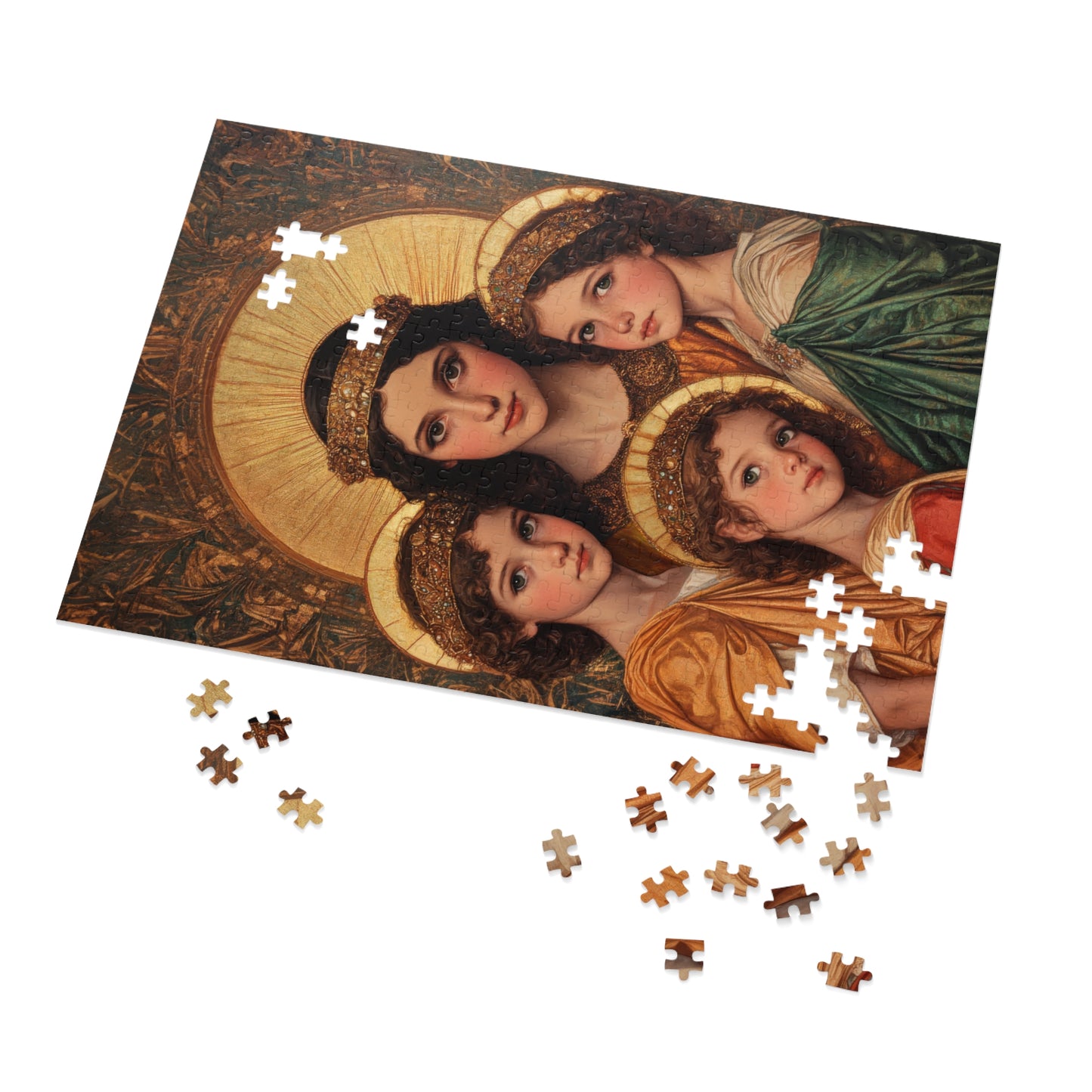 Saints Sophia, Faith, Hope and Charity  - Puzzle and Keepsake Tin - Religious (30, 110, 252, 500,1000) - Religious Puzzle - Gifts Catholic