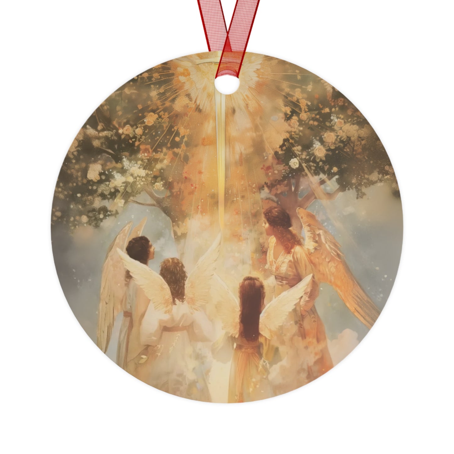 The Watchers of the First Dawn - Guardians of Eden - Metal Ornament - Religious Holiday Christmas Ornament and Keepsake