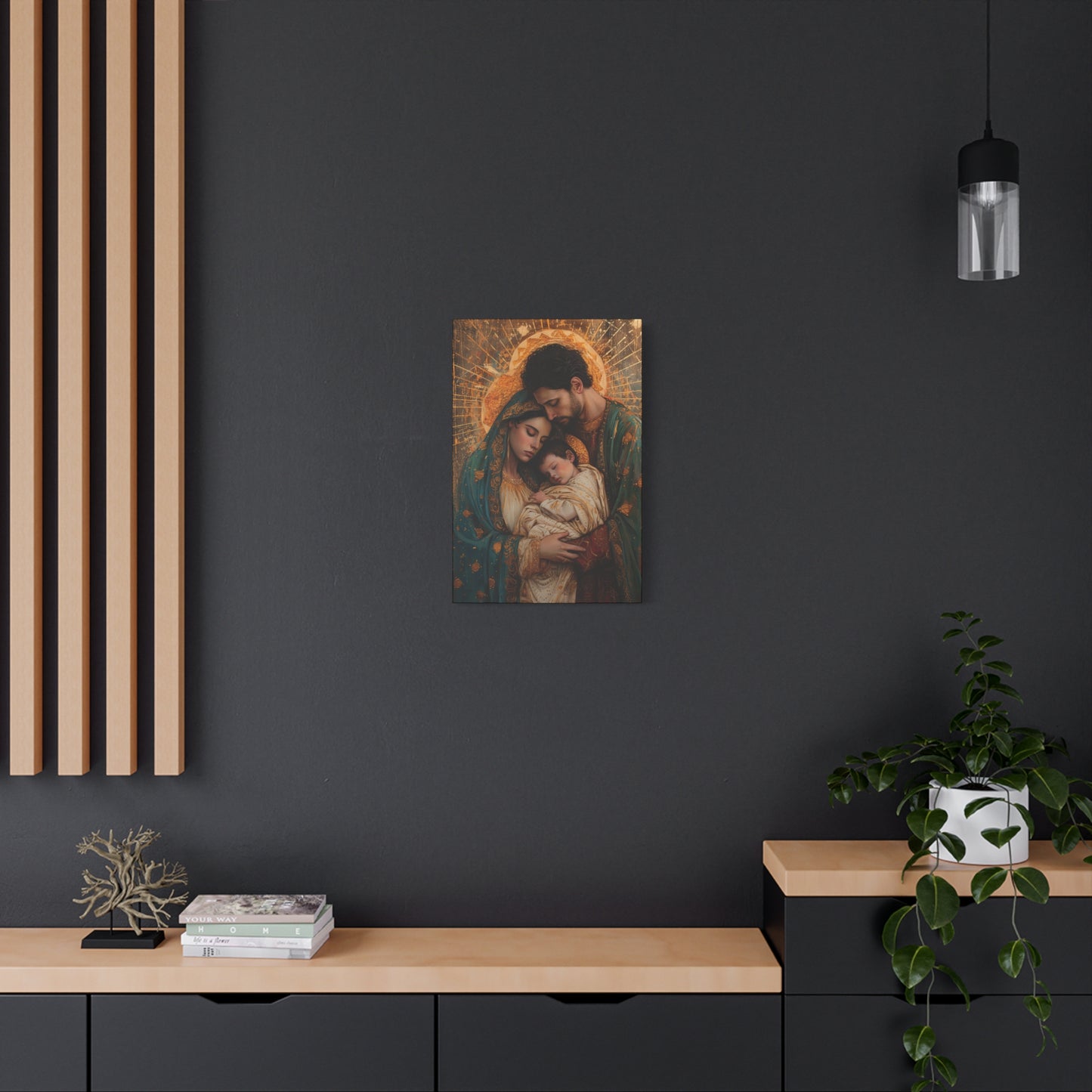 Divine Harmony - The Holy Family - Museum Wrapped Canvas - Sanctified Souls Print - Religious Art - Jesus, Mary and Joseph Art
