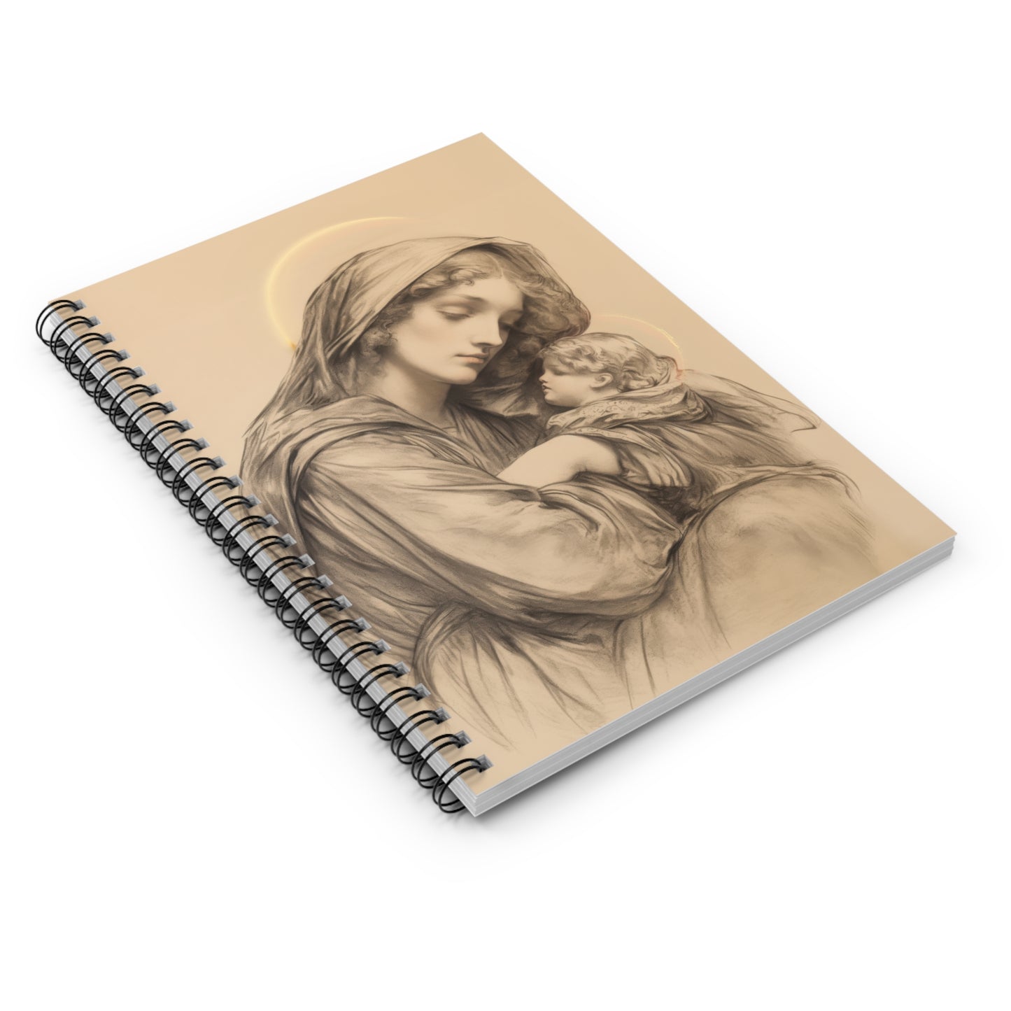 Grace Unveiled - The Nativity of the Virgin Mary - Sanctified Souls Art - Spiral Notebook - Ruled - Catholic Religious - Devotional Daily