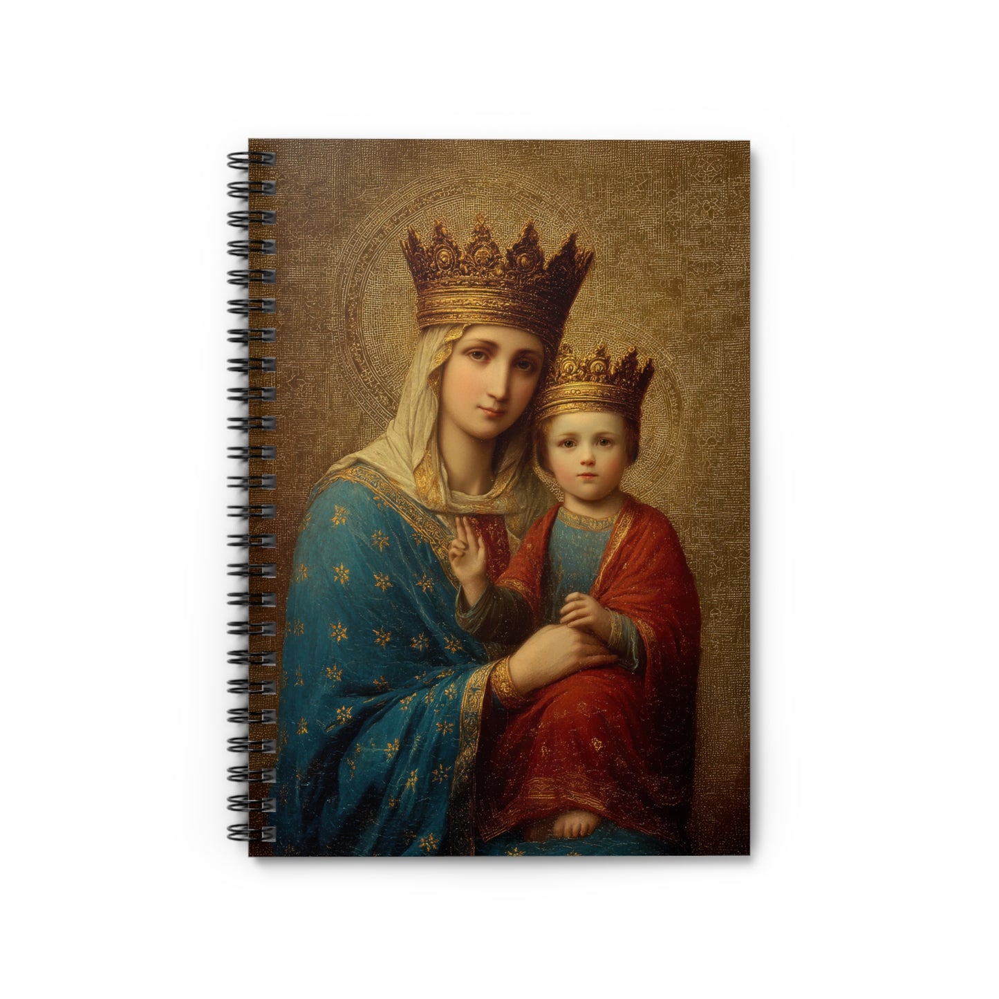 Madonna della Strada - Our Lady of the Way - Sanctified Souls Art - Religious Based Notebook - Spiral Notebook - Ruled Line