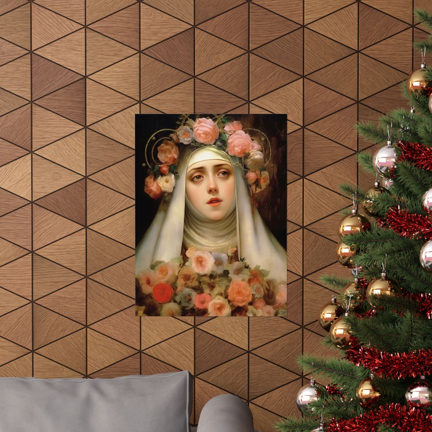 Saint Rose of Lima - Sanctified Souls Print - Multiple Sizes - Premium Matte Vertical Posters - Patron Saint of Florists