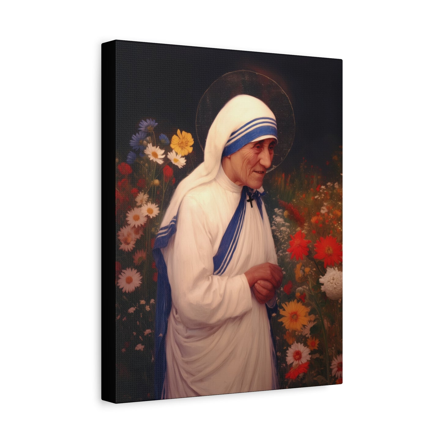 Saint Teresa of Calcutta -  Museum Wrapped Canvas - Sanctified Souls Print - Religious Art for your Home - Catholic Patron Saint Art