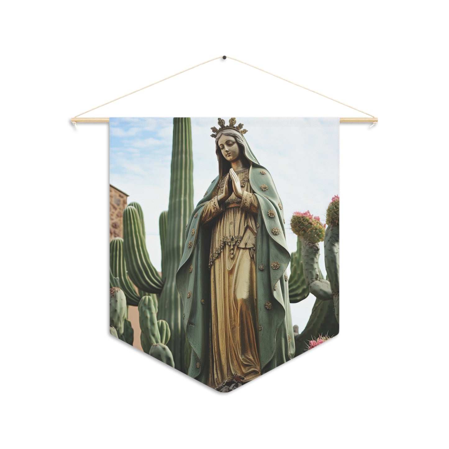 Our Lady of Guadalupe Wall Banner / Wall Hanging - Unique Religious Art for your home - Prayer room - Catholic Home Art - 18" x 21"