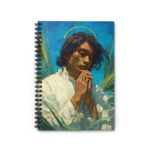 Saint Lorenzo Ruiz - Sanctified Souls Art - Religious Based Notebook - Spiral Notebook - Prayer journal - Martyr Art