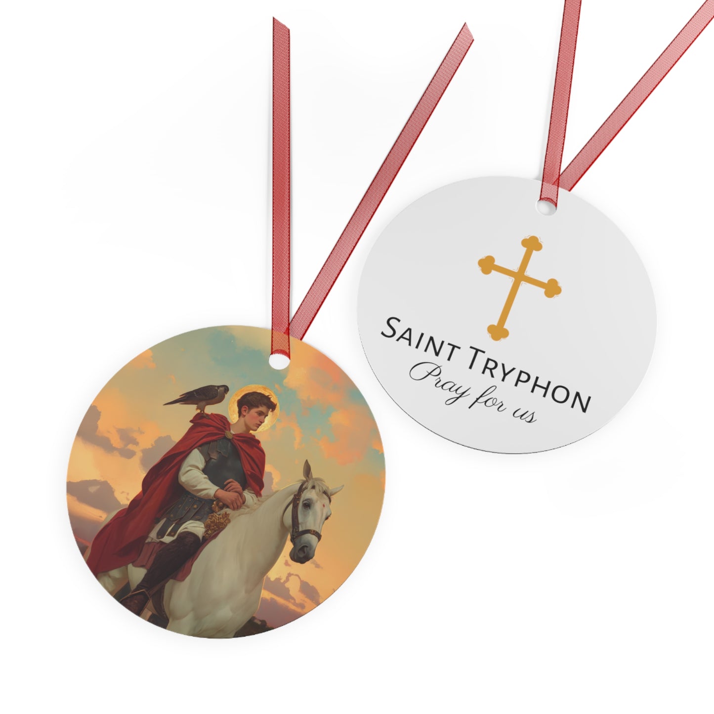 Saint Tryphon - Metal Ornament - Religious Holiday Christmas Ornament and Keepsake