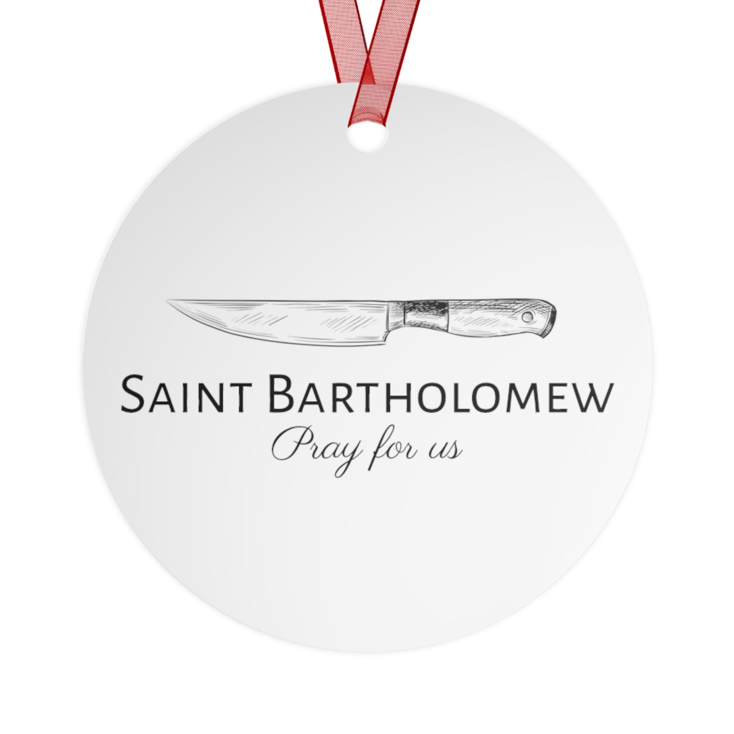 Saint Bartholomew the Apostle Metal Ornament - Religious Holiday Christmas Keepsake - Religious Catholic Tree Ornament - Christmas Gift
