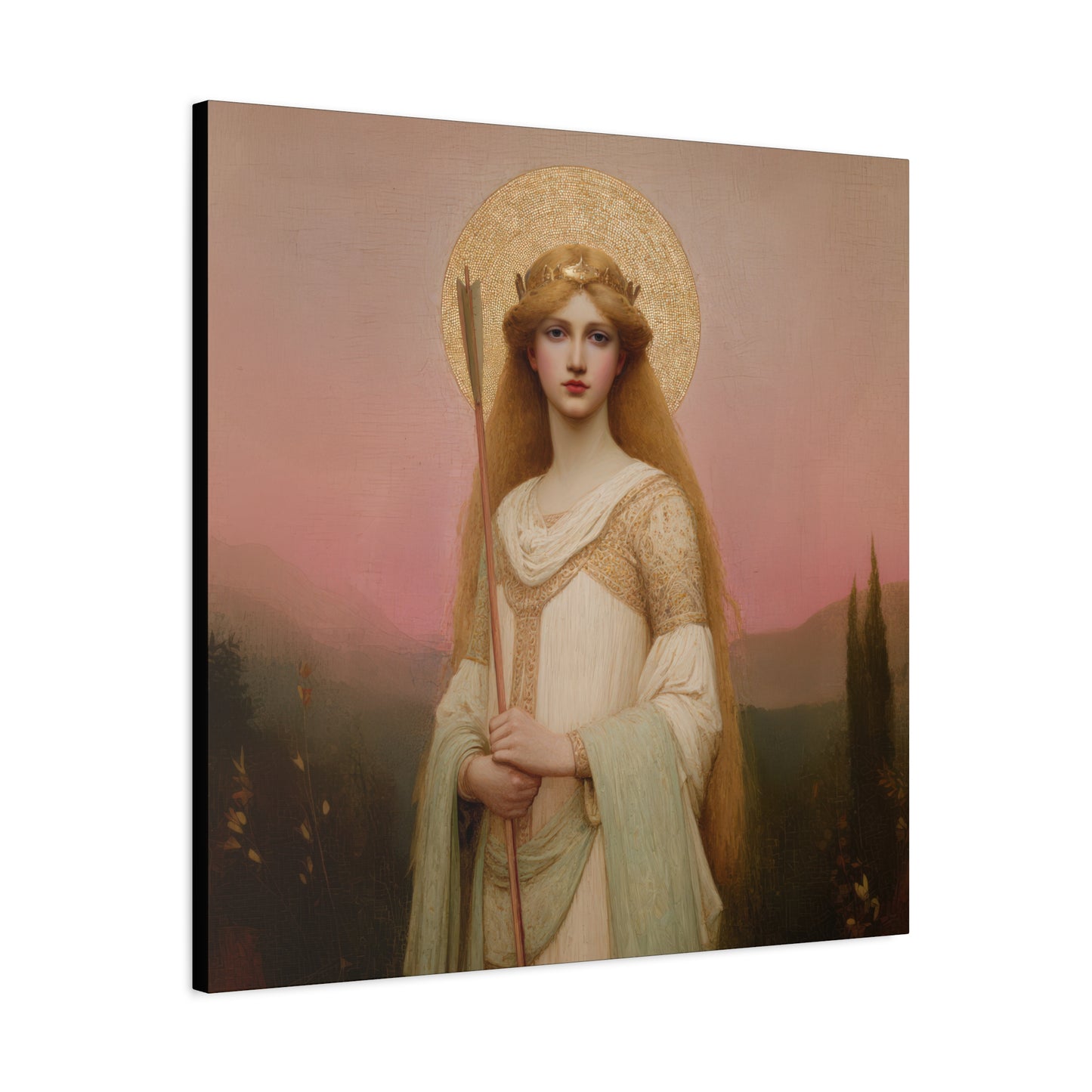 Saint Ursula -  Museum Wrapped Canvas - Sanctified Souls Print - Religious Art for your Home - Catholic Patron Saint Art