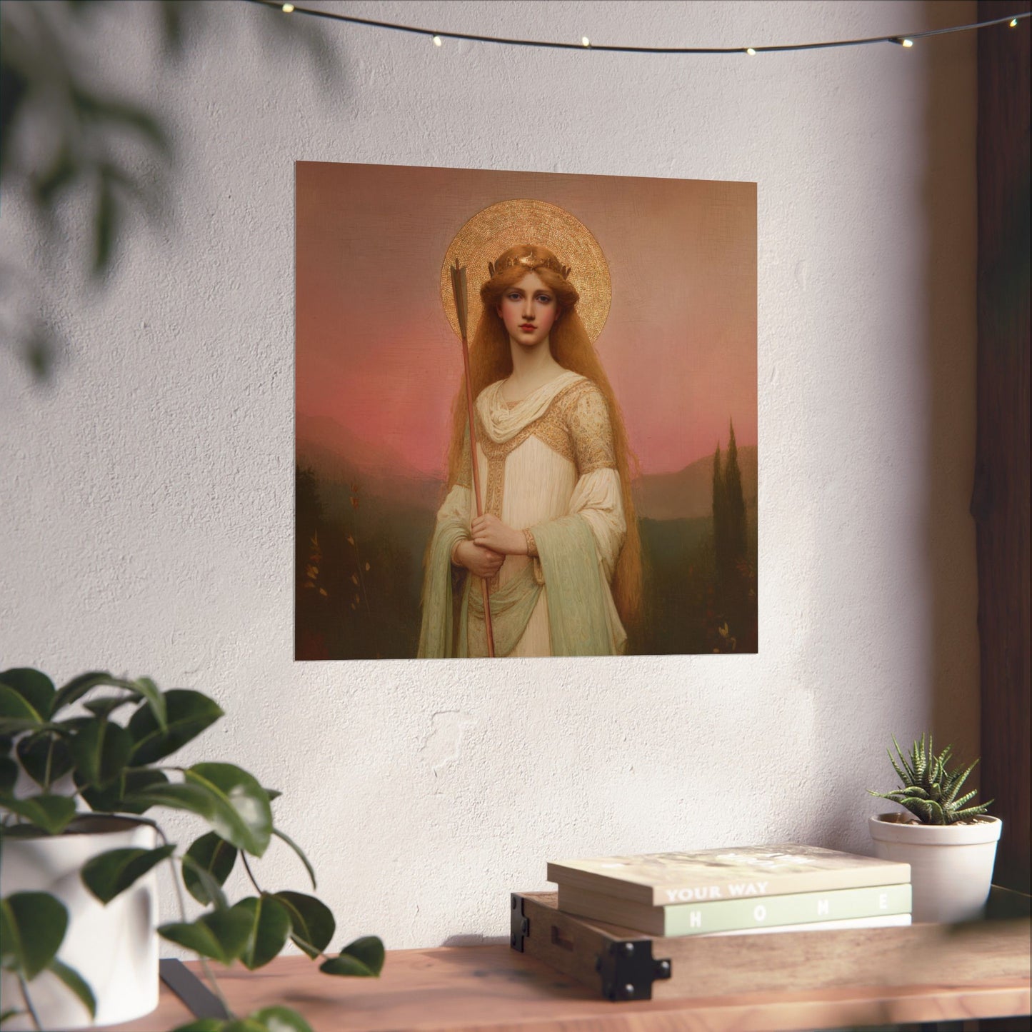 Saint Ursula -  Catholic Art - Multiple Sizes - Premium Posters - Catholic Art - Christian Home - Catholic Saint Art